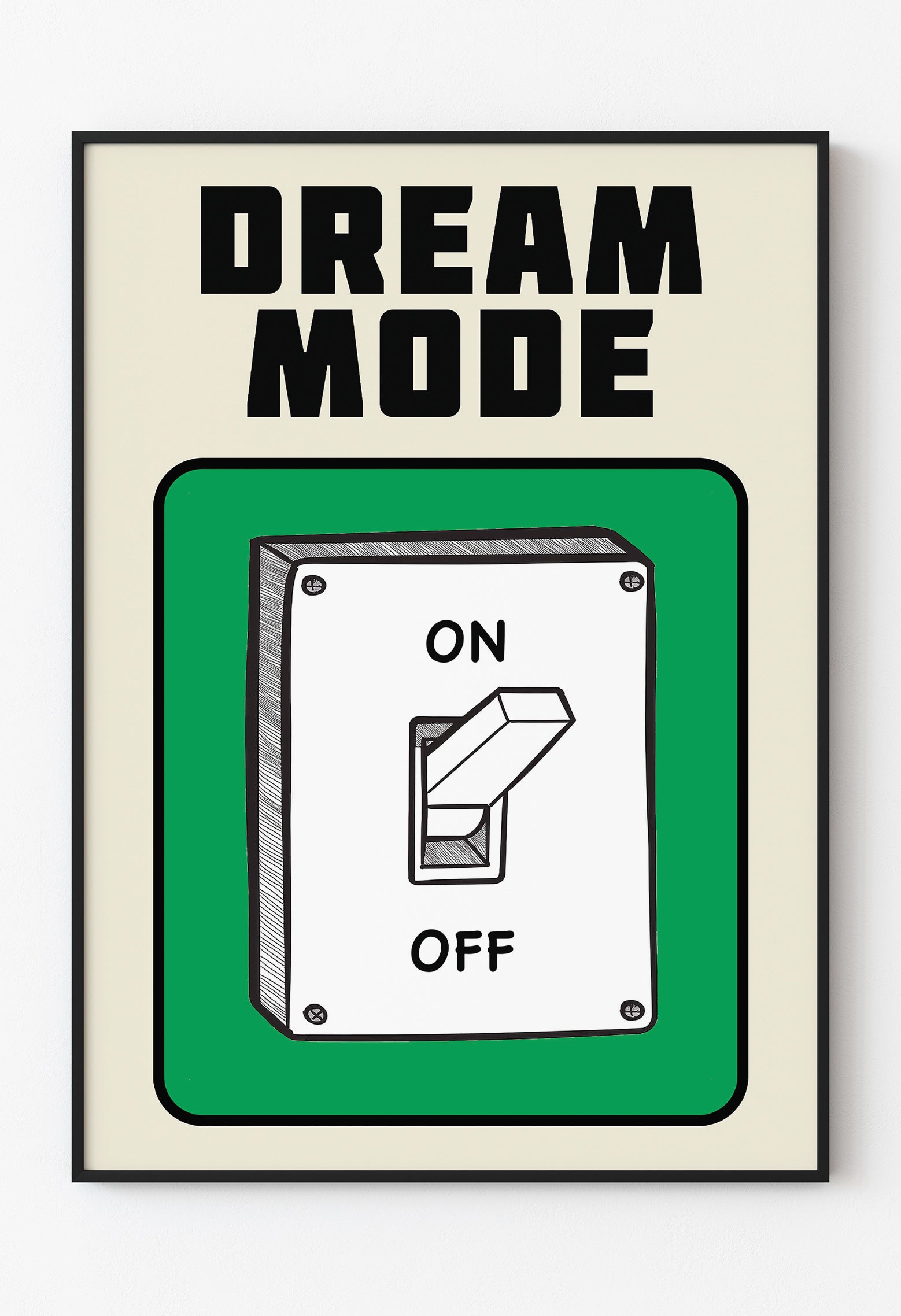 Dream Mode ON/OFF İlham Verici Duvar Dekoru Art101.shop