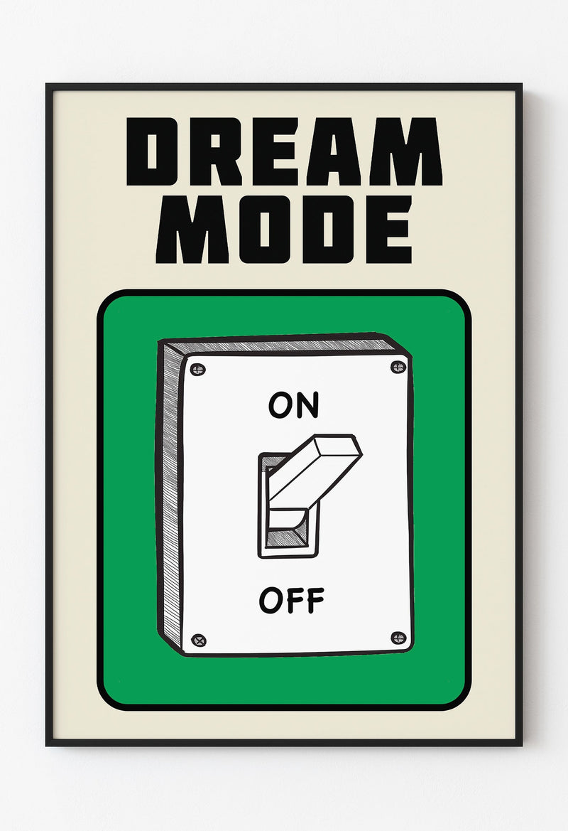 Dream Mode ON/OFF İlham Verici Duvar Dekoru Art101.shop