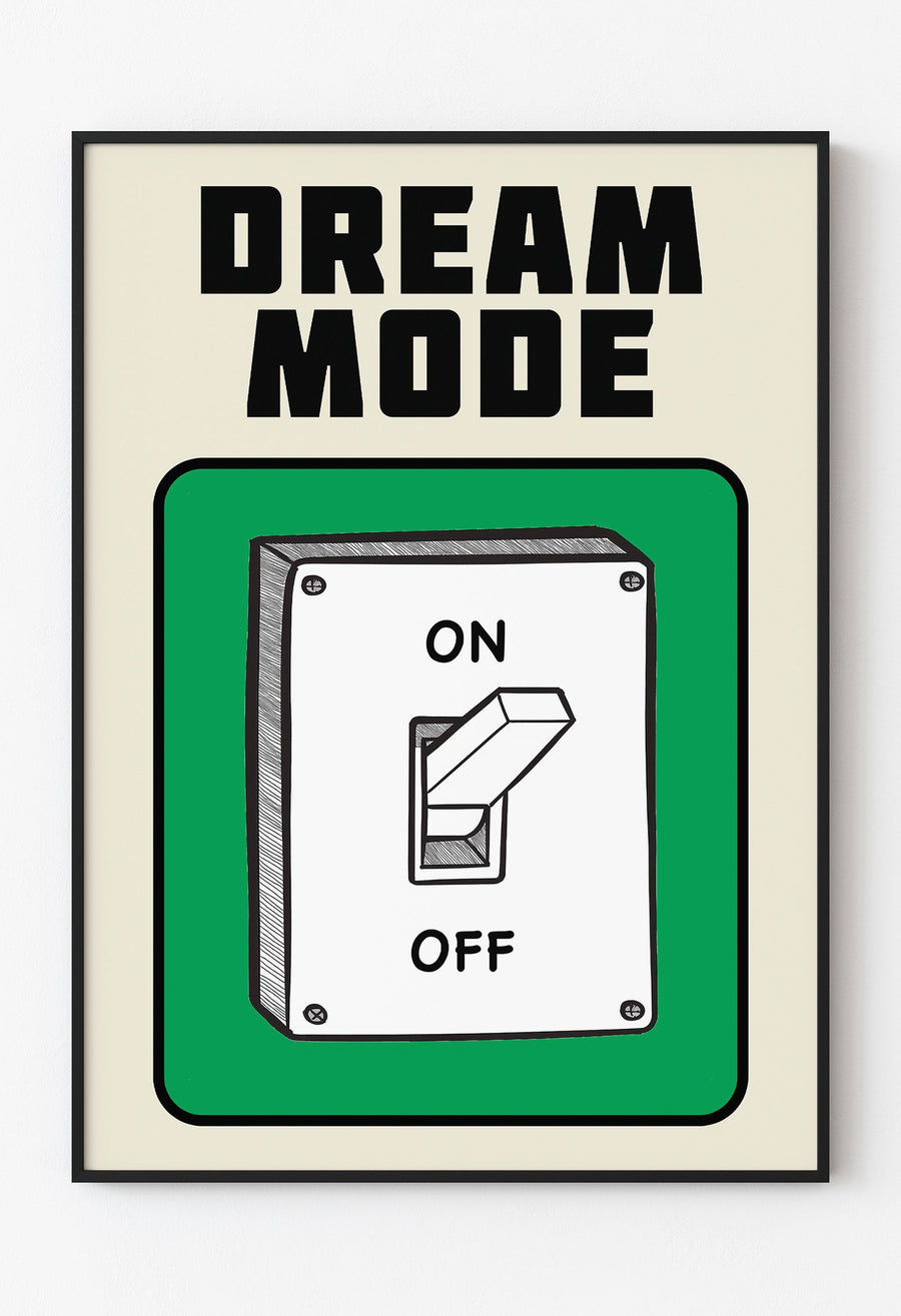 Dream Mode ON/OFF İlham Verici Duvar Dekoru Art101.shop