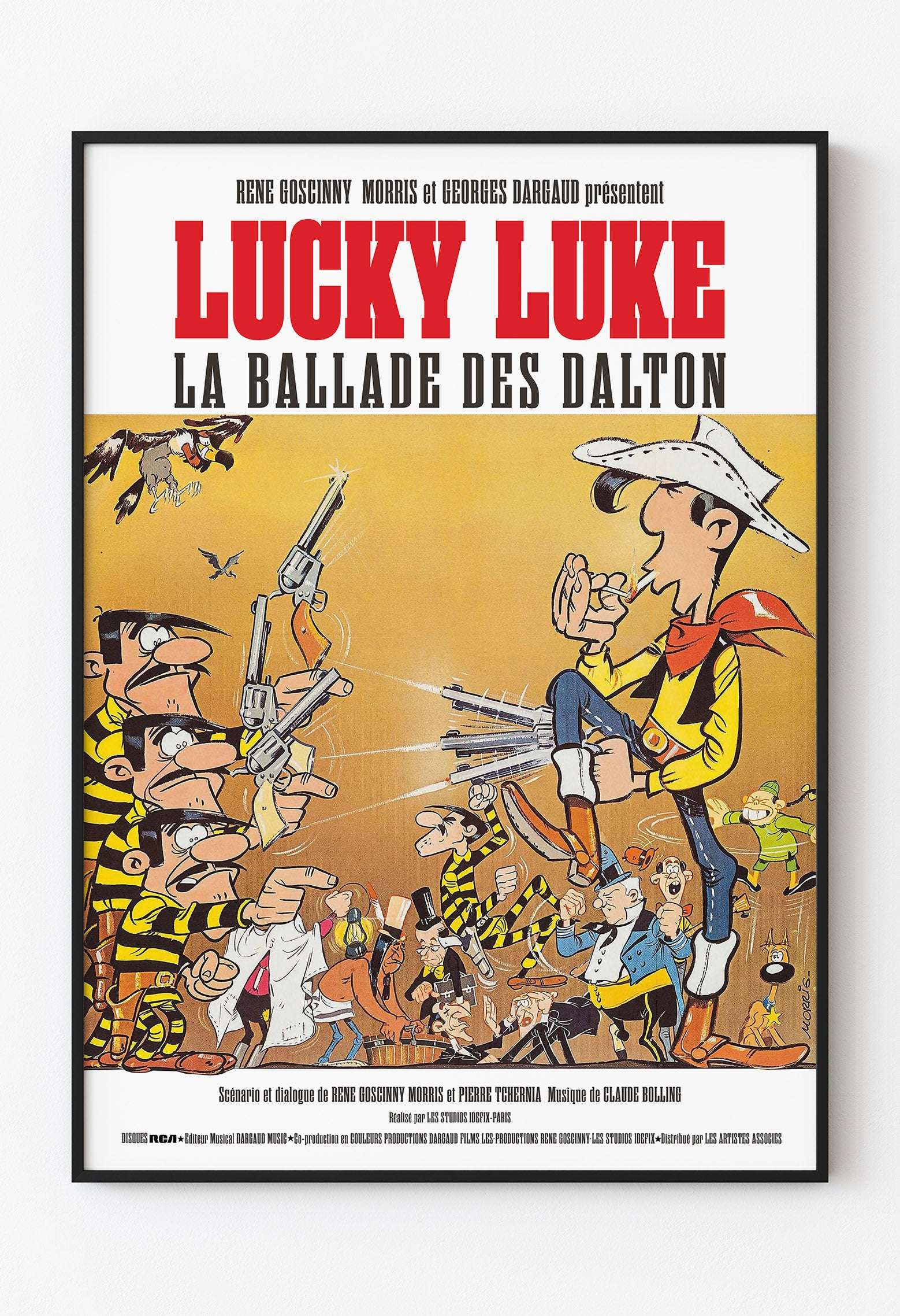 Lucky Luke - La Ballade des Dalton Klasik Film Posteri / Red Kit Poster