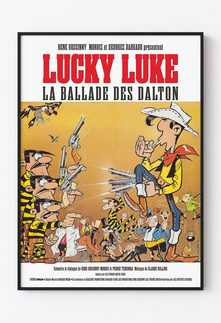 Lucky Luke - La Ballade des Dalton Klasik Film Posteri / Red Kit Poster