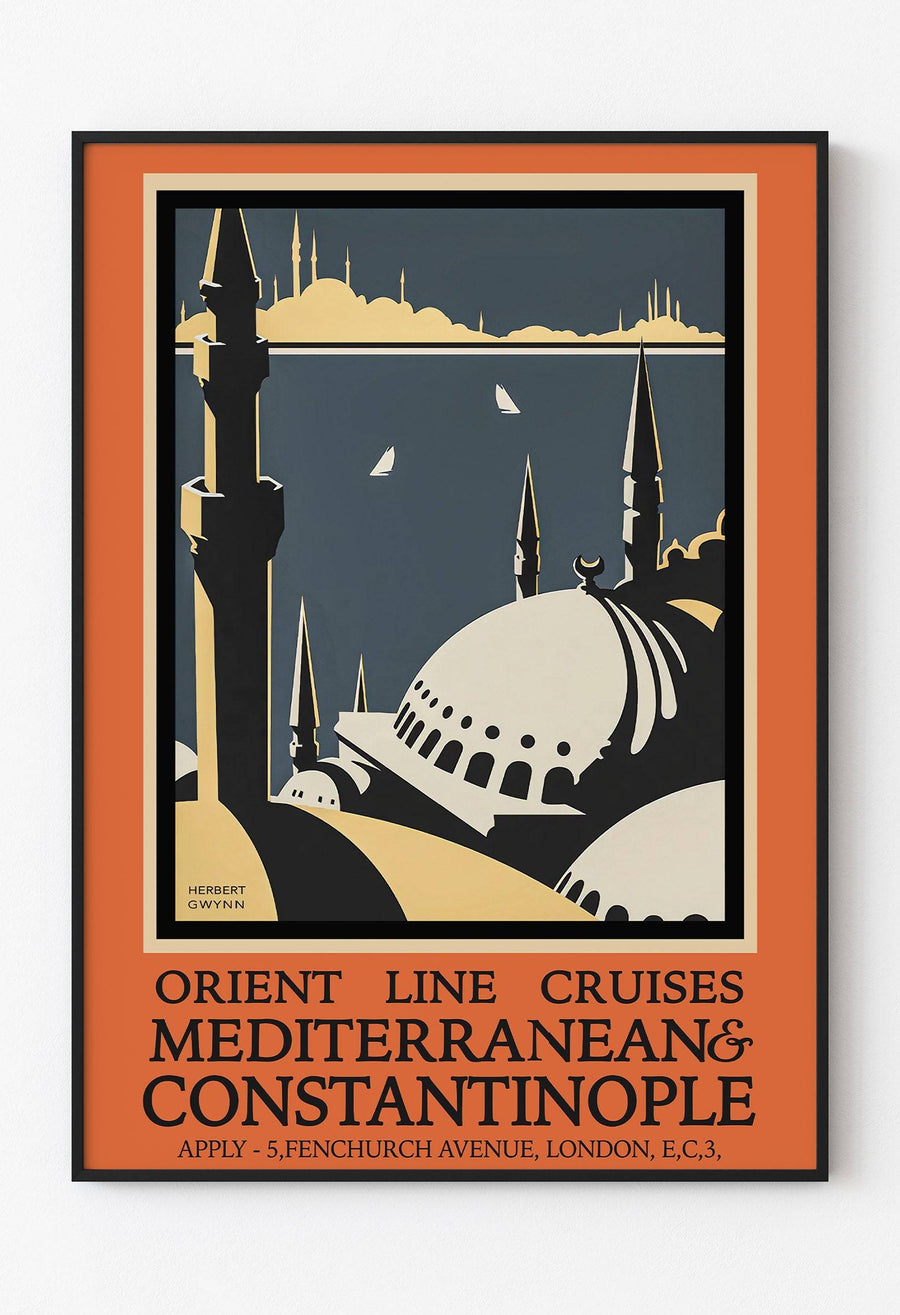 Art Deco İstanbul: Orient Line’ın Nostaljik Seyahat Posteri