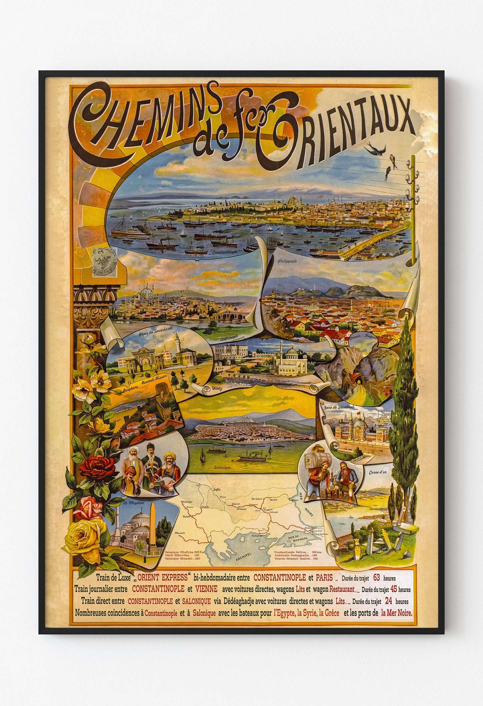 Chemins de Fer Orientaux - Seyahat Posteri