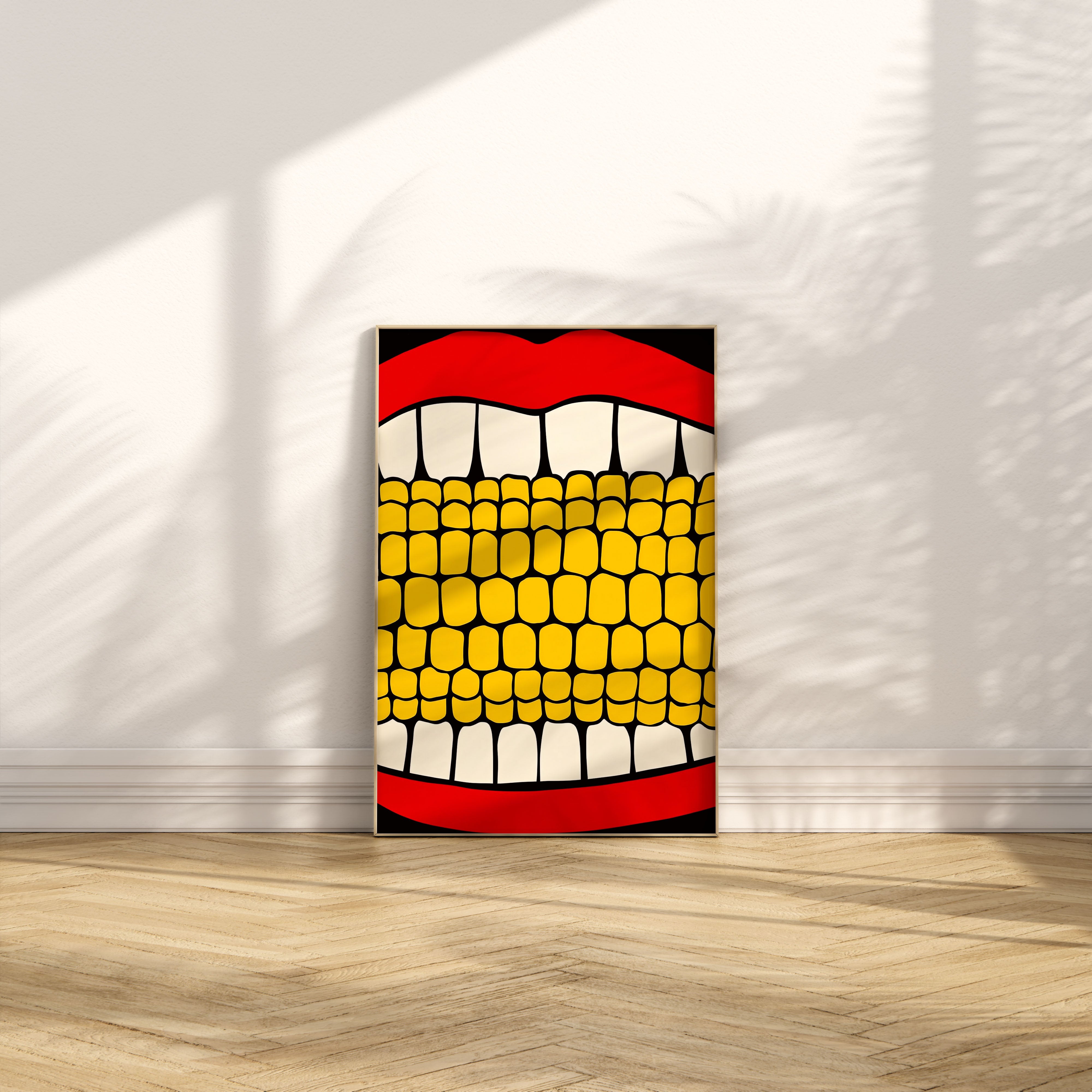 Pop Art Poster – Mısır Dişler Tasarımı