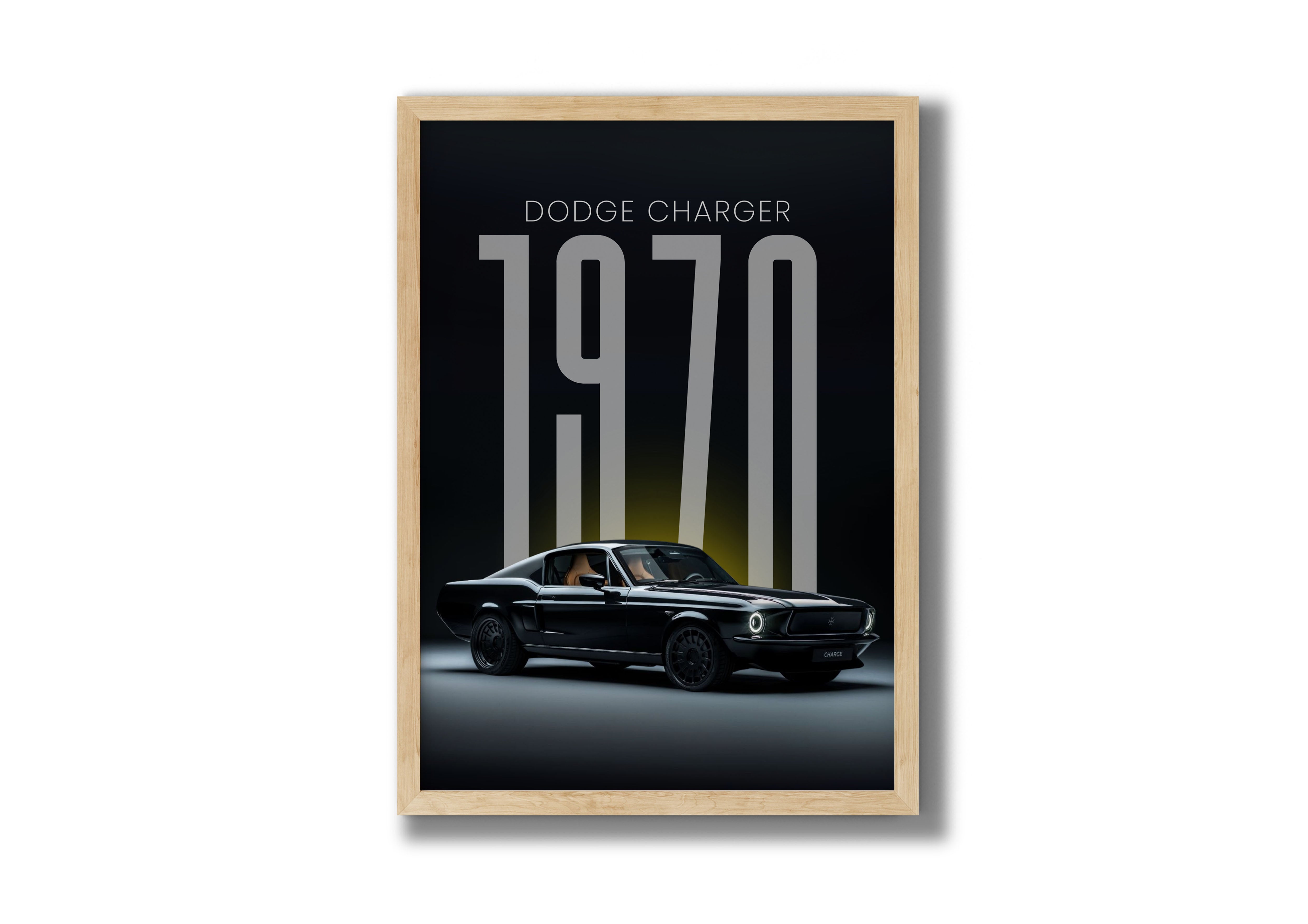 1970 Dodge Charger Retro Araba Posteri | Minimalist Duvar Sanatı