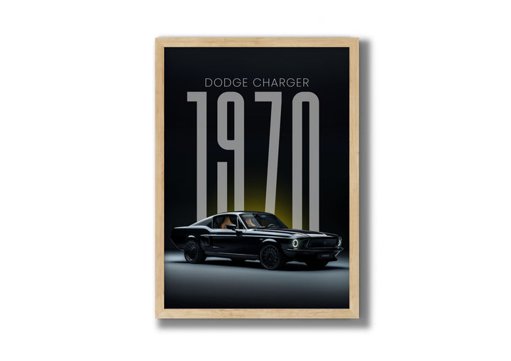 1970 Dodge Charger Retro Araba Posteri | Minimalist Duvar Sanatı