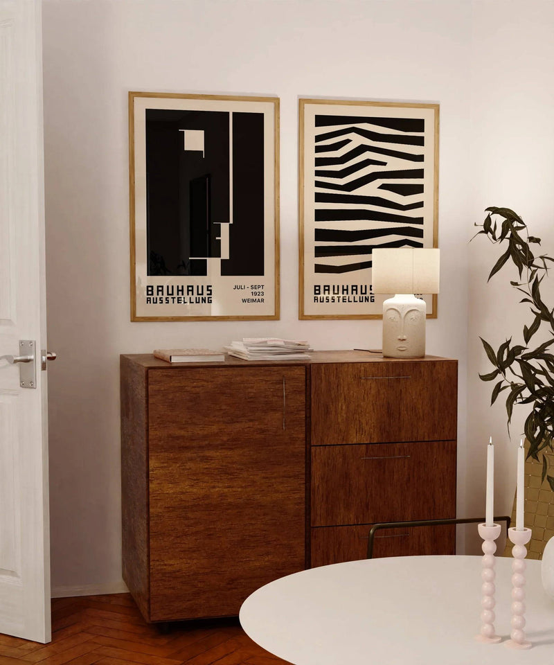 Bauhaus Set - Siyah 2'li modern Bauhaus Seti