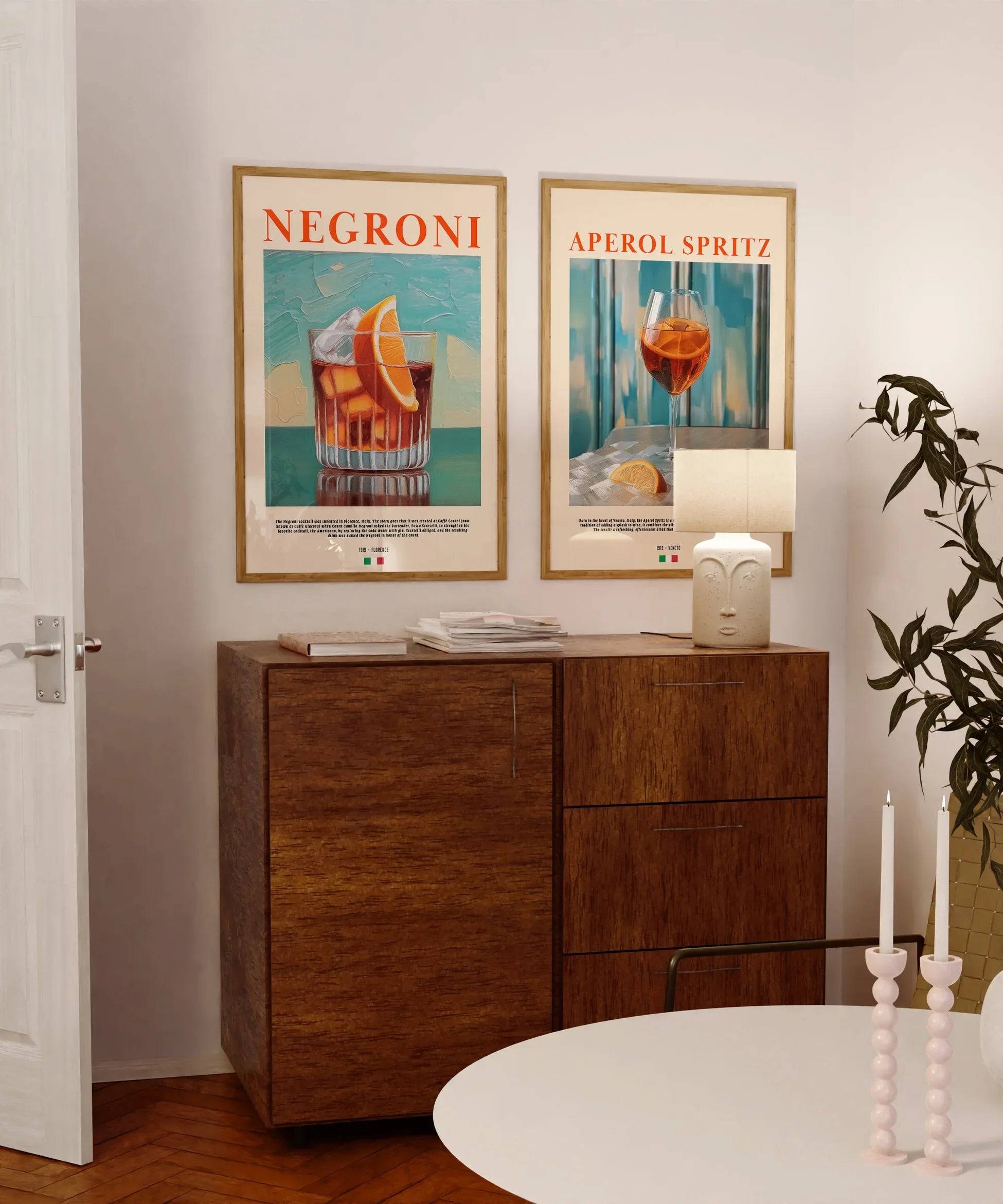 Aperol Spritz Cocktail Poster - Kokteyl Serisi – Art101.shop