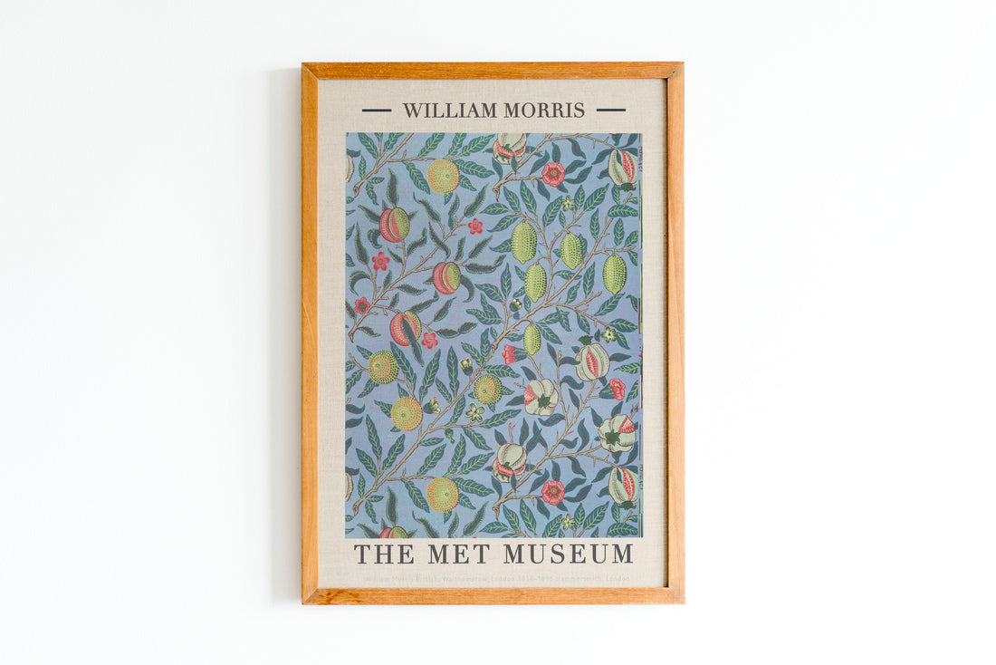 William Morris Sanat Baskı Seti - 3 Parça Retro Çerçeve Uyumlu Poster