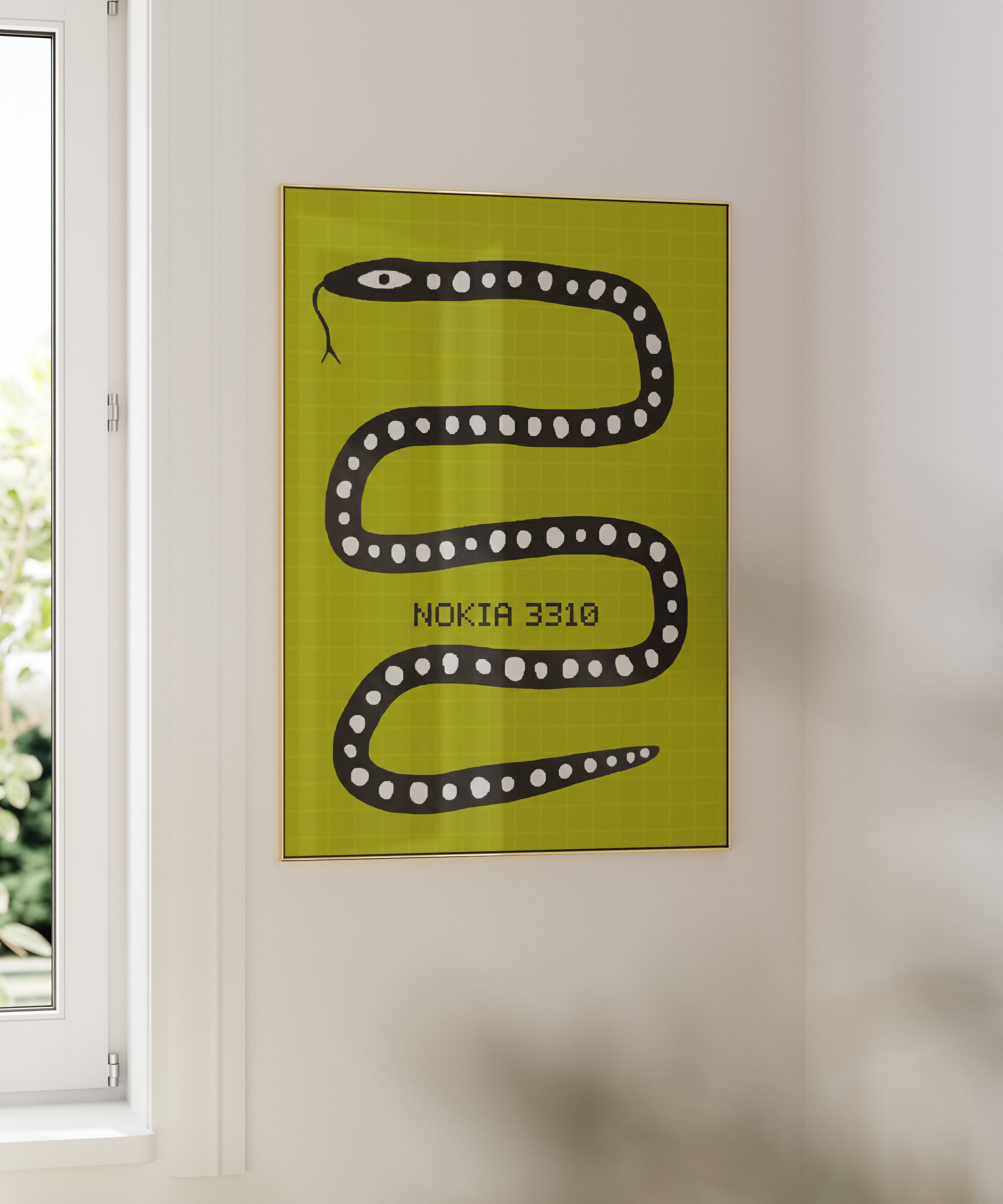 Nokia 3310 Yılan Oyunu (Snake) Retro Poster - Minimalist Duvar Sanatı