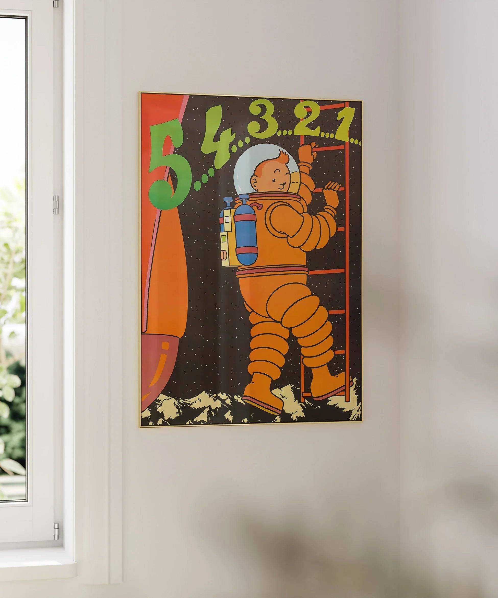 Tintin Uzayda Posteri - 5,4,3,2,1...