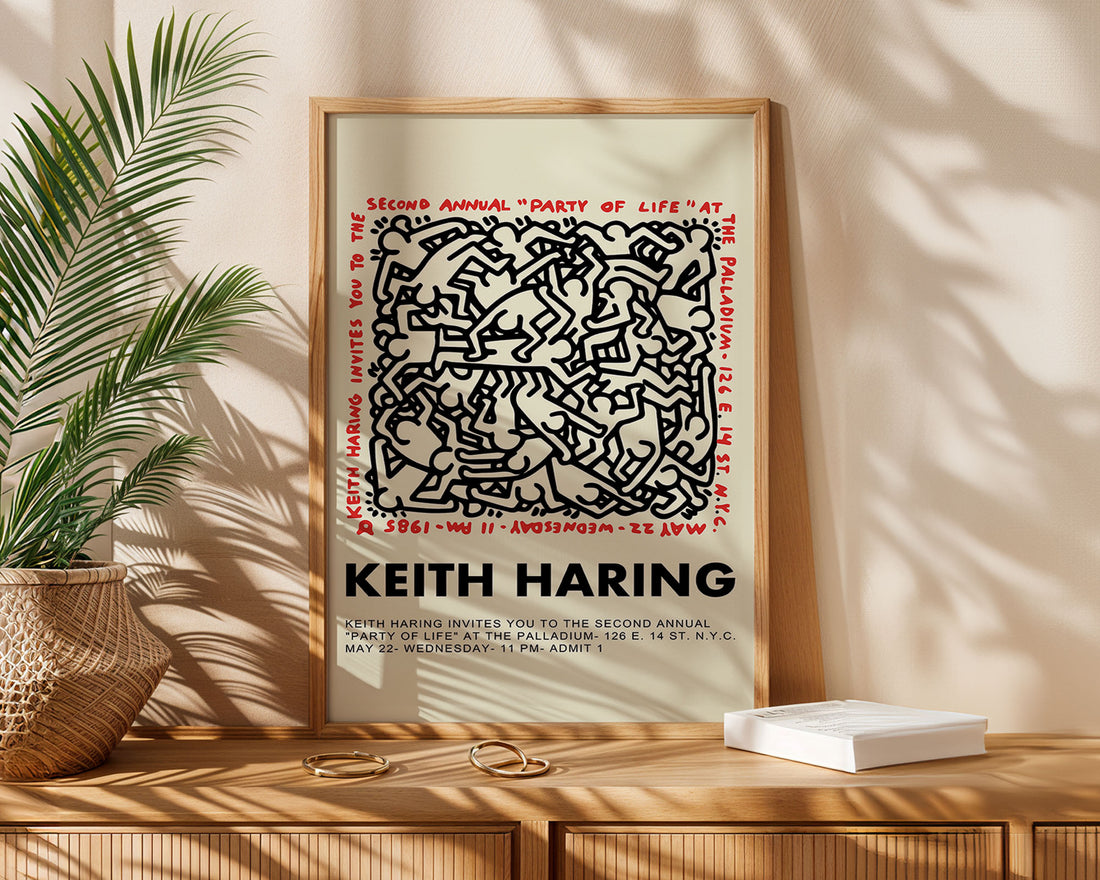 Keith Haring - Party of Life 1985 Vintage Sanat Posteri - The Palladium NYC