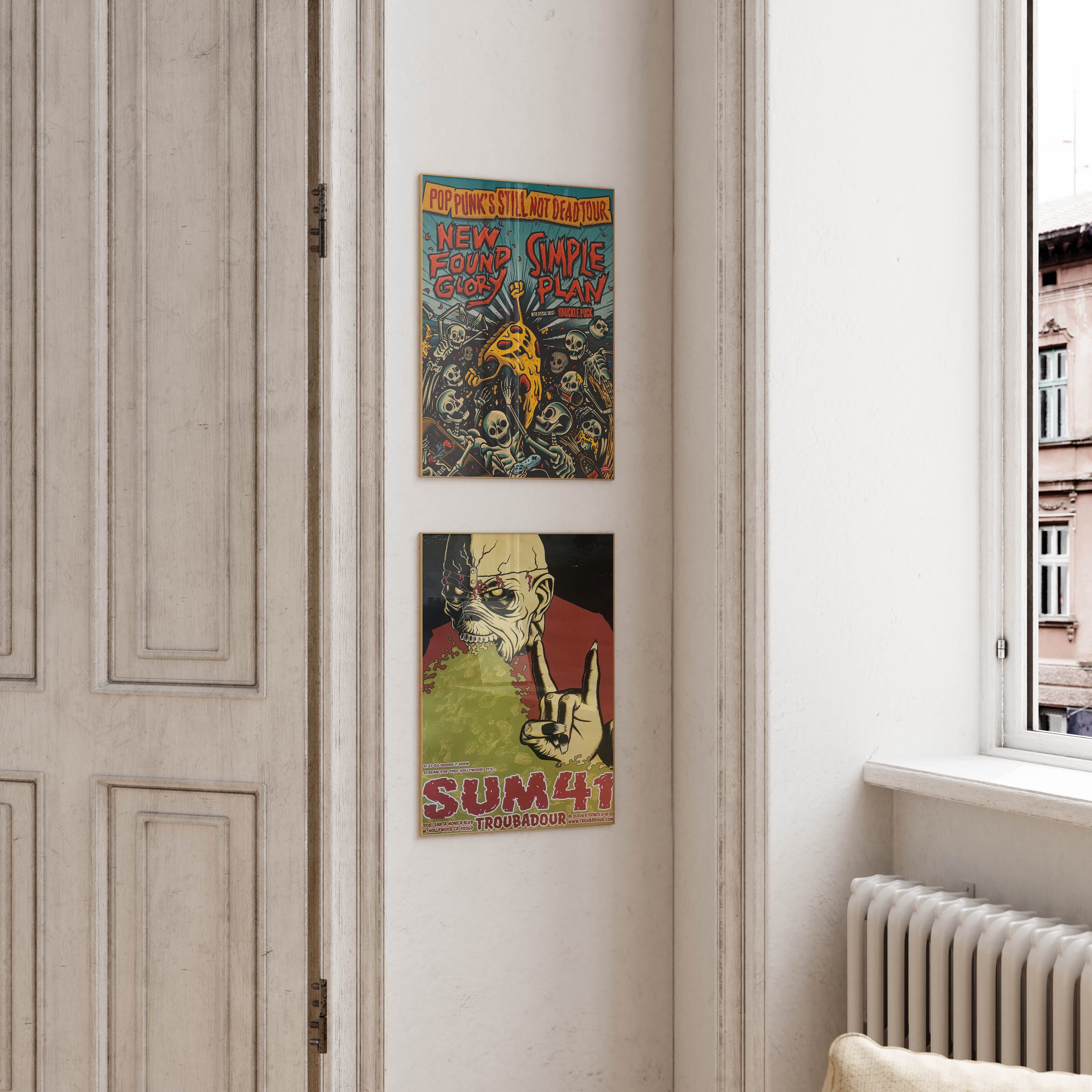 Punk Rock Poster Seti | Sum 41 & Pop Punk Afişleri | Vintage Müzik Duvar Dekoru - 2 Parça
