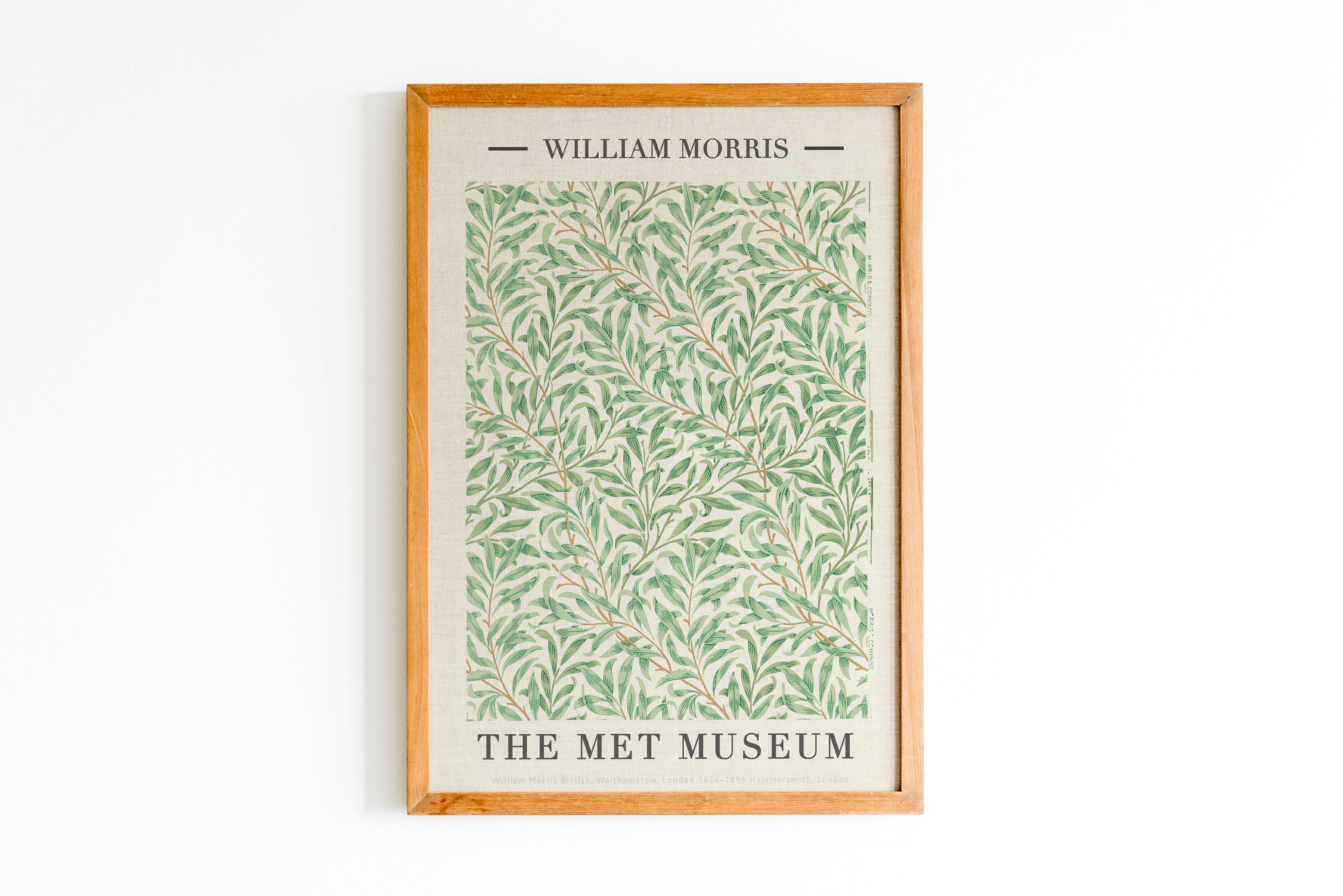 William Morris Sanat Baskı Seti - 3 Parça Retro Çerçeve Uyumlu Poster