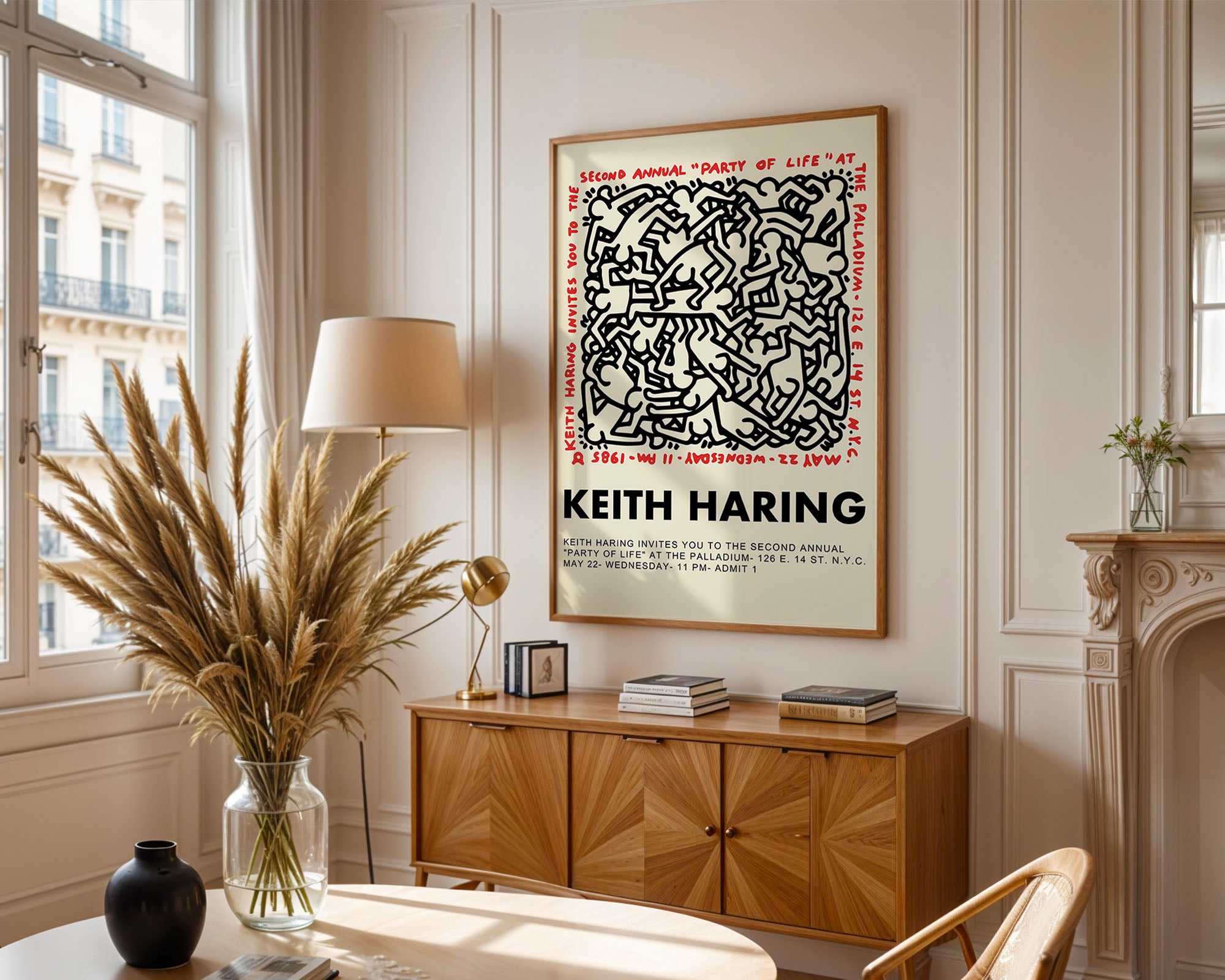 Keith Haring - Party of Life 1985 Vintage Sanat Posteri - The Palladium NYC