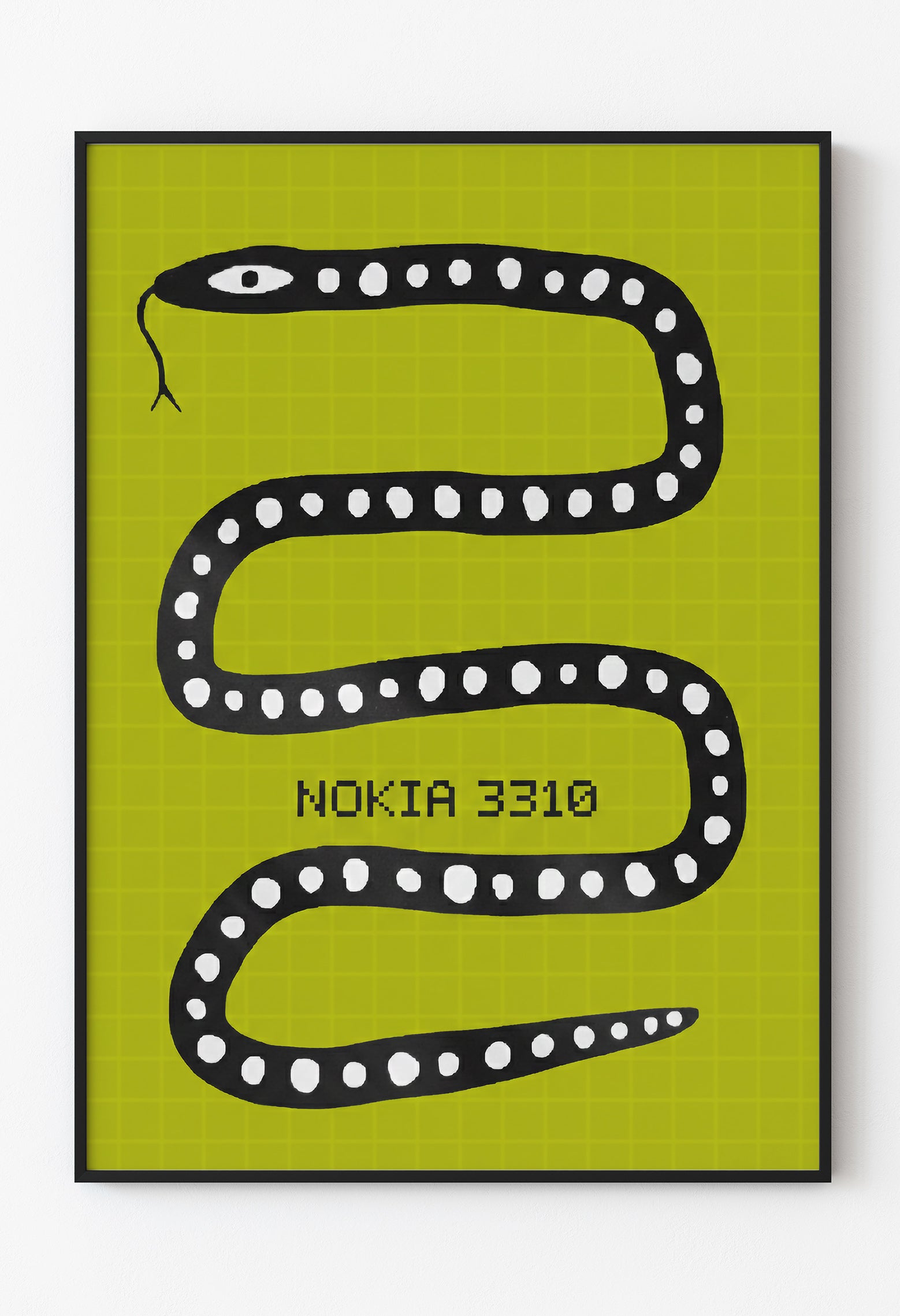Nokia 3310 Yılan Oyunu (Snake) Retro Poster - Minimalist Duvar Sanatı