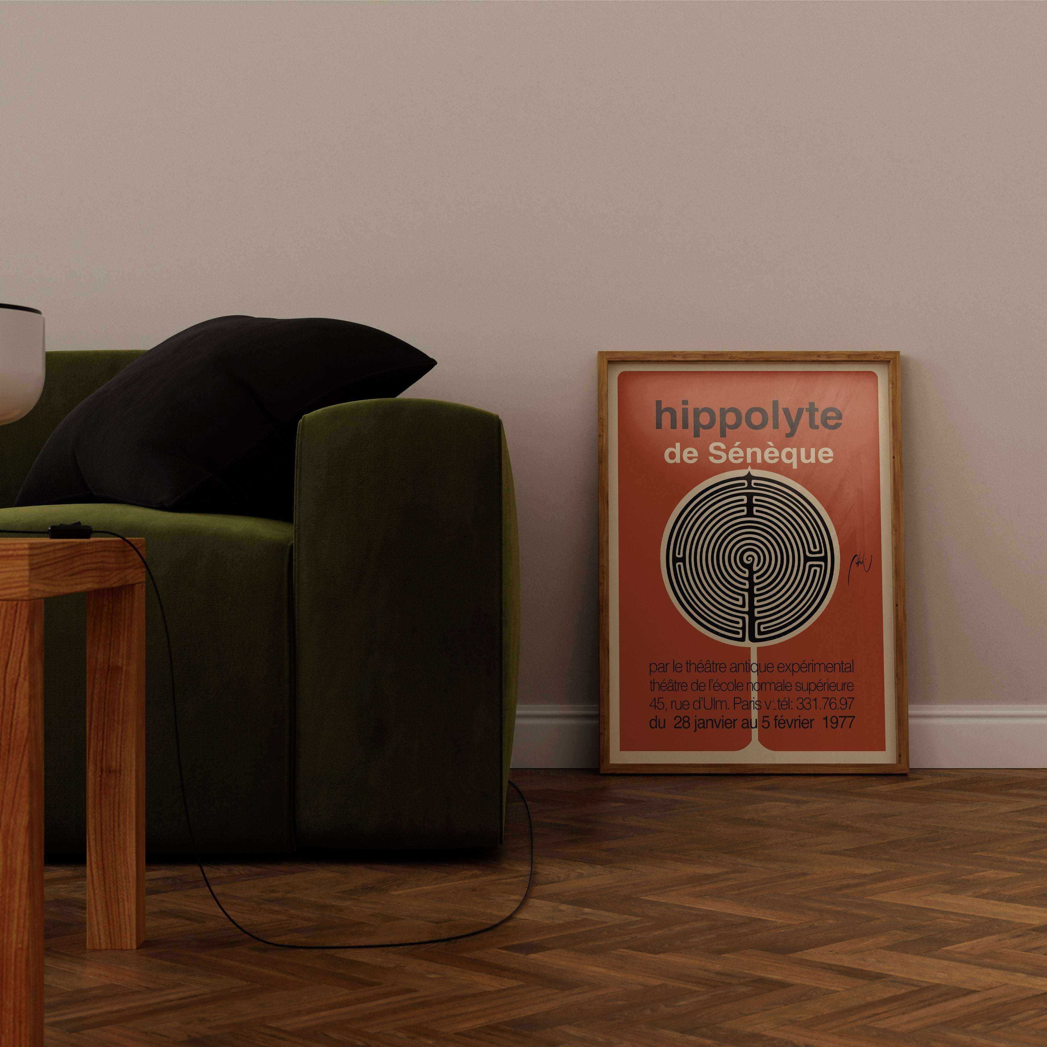 Abidin Dino - Hippolyte de Seneque - Abidin Dino Motifli Fransız Sergi Afişi