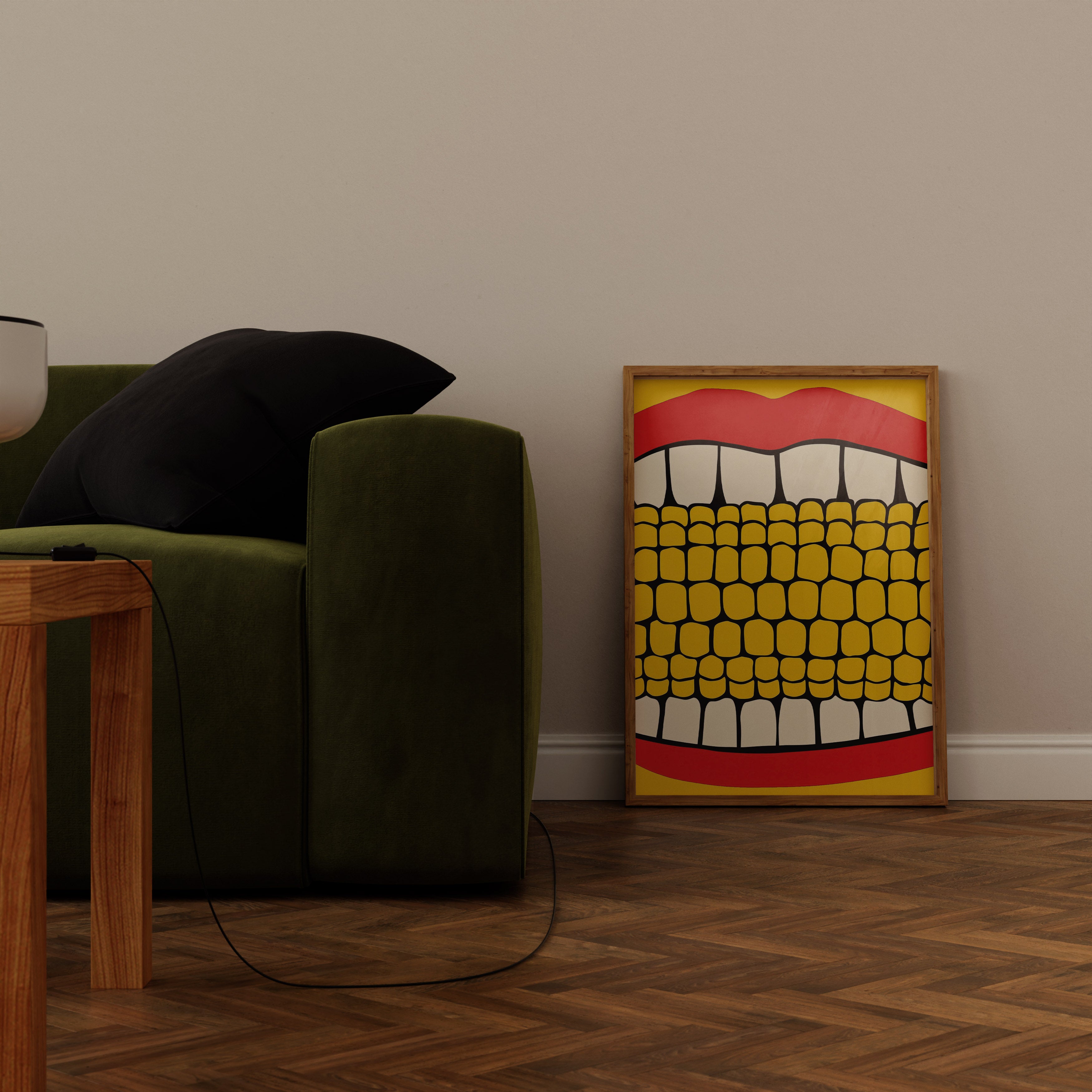 Pop Art Poster – Mısır Dişler Tasarımı