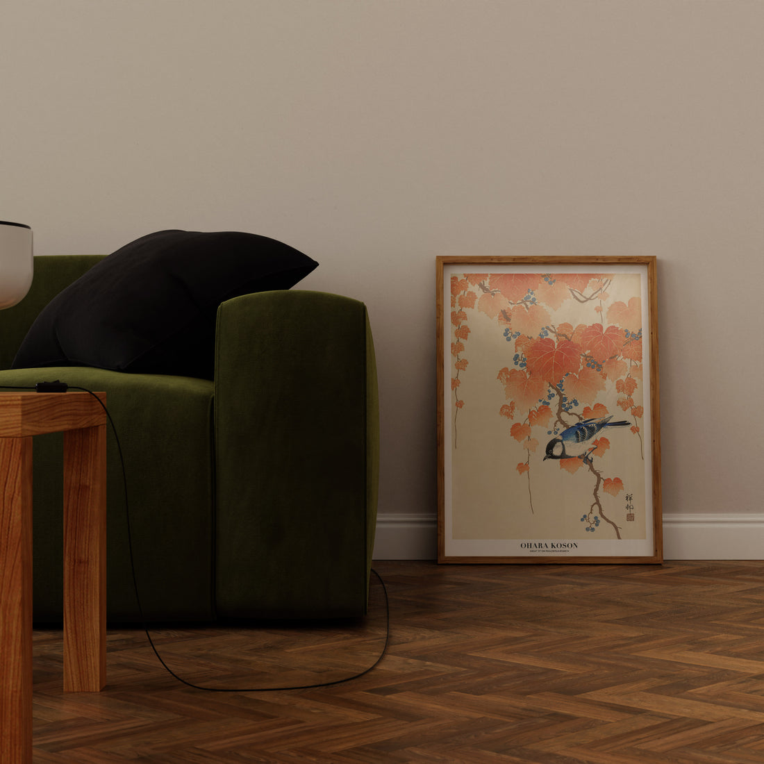 Ohara Koson - Great Tit on Paulownia Branch | Japon Sanatı Sanat Baskısı Poster