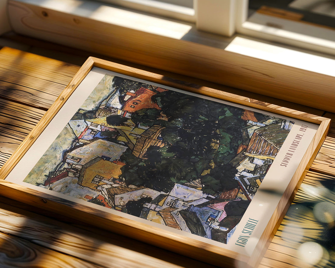 Egon Schiele – Summer Landscape (1917) Sanat Posteri