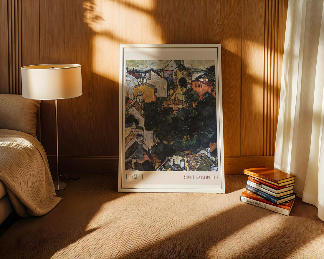 Egon Schiele – Summer Landscape (1917) Sanat Posteri