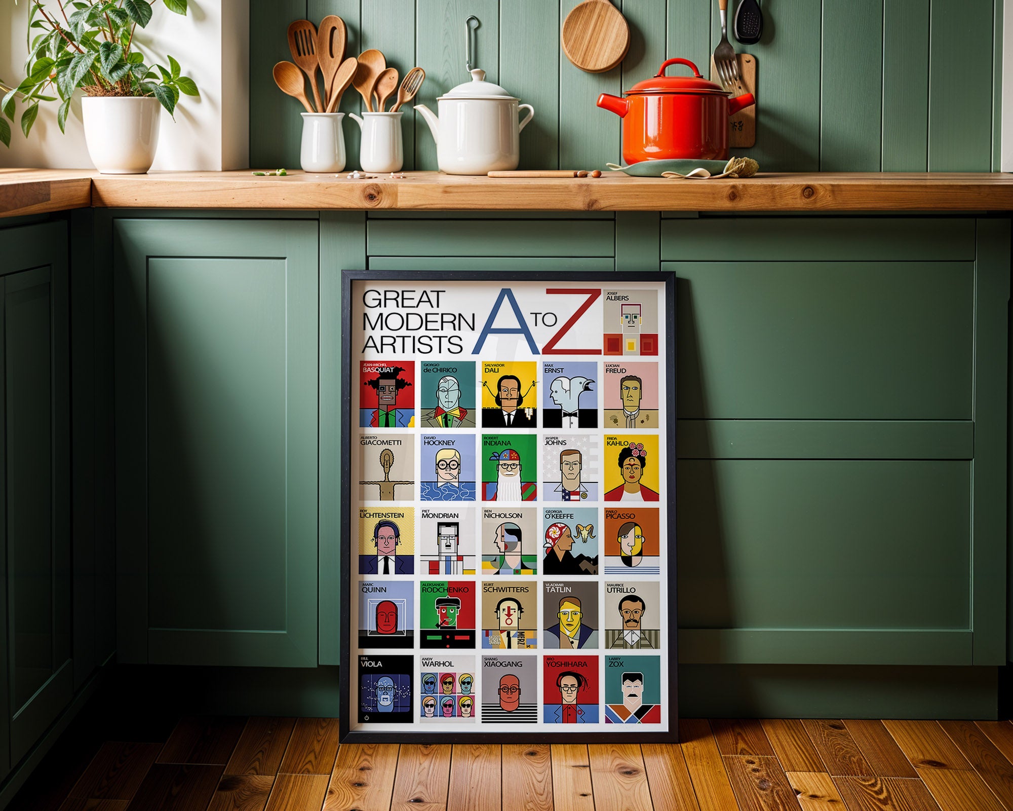 Modern Sanatçılar A’dan Z’ye – İllüstrasyon Tasarım Poster
