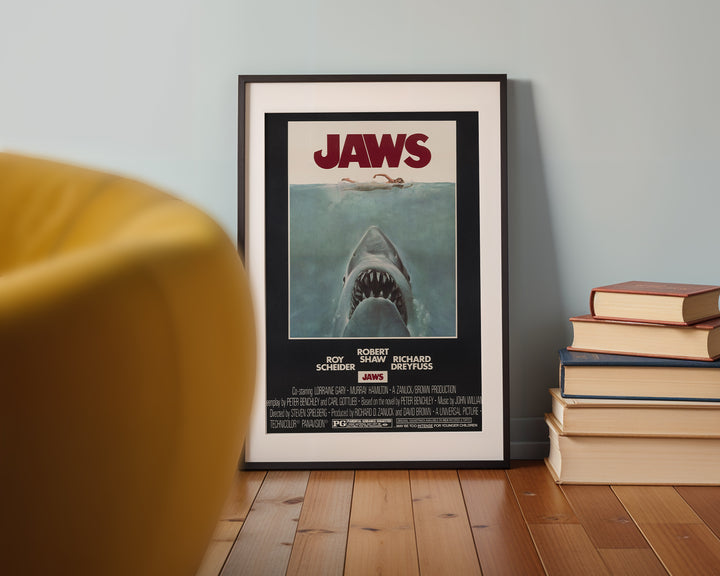 Okyanusun Altındaki Korku – Jaws Retro Film Posteri | İkonik Sinema Afişi