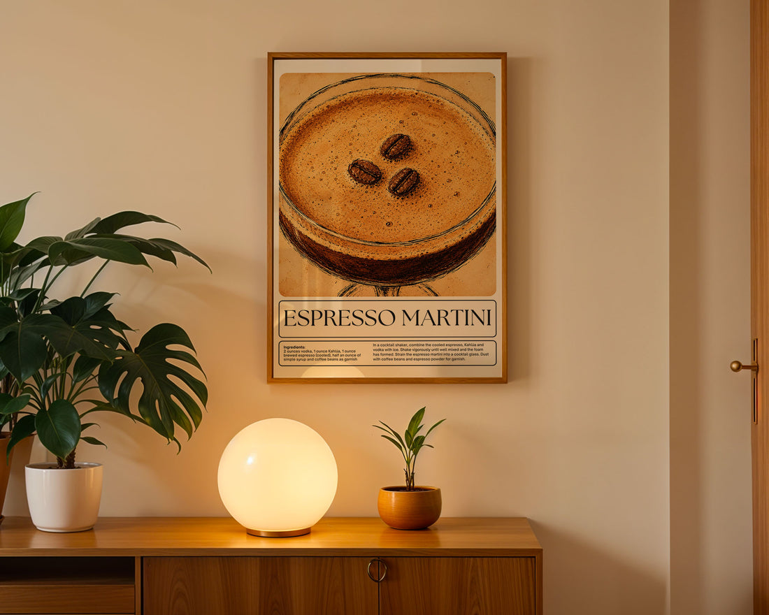 Espresso Martini Poster | Vintage Kokteyl Duvar Dekoru