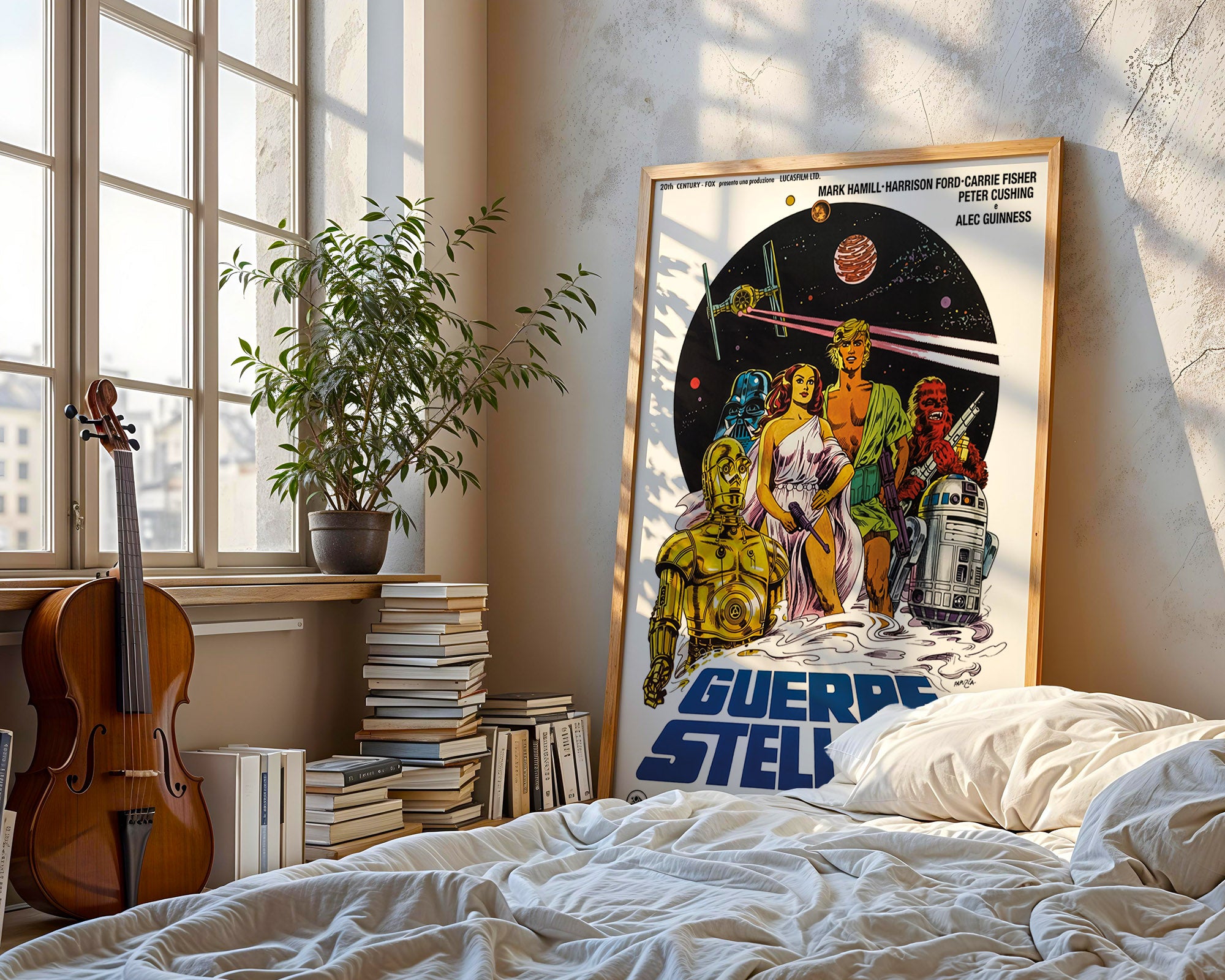 Retro Star Wars Poster – “Guerre Stellari” 1977 İtalyan Film Afişi
