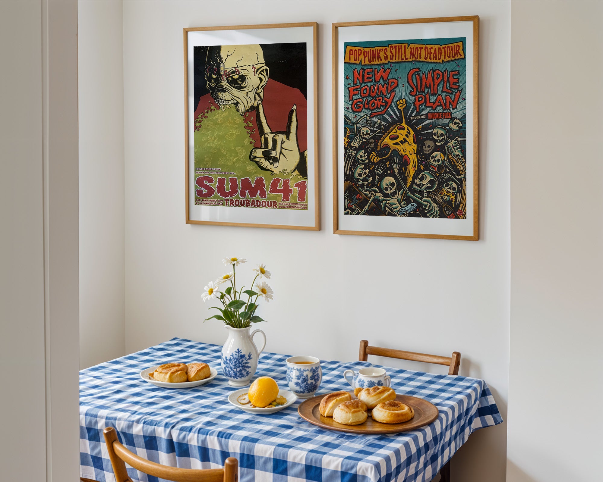 Punk Rock Poster Seti | Sum 41 & Pop Punk Afişleri | Vintage Müzik Duvar Dekoru - 2 Parça