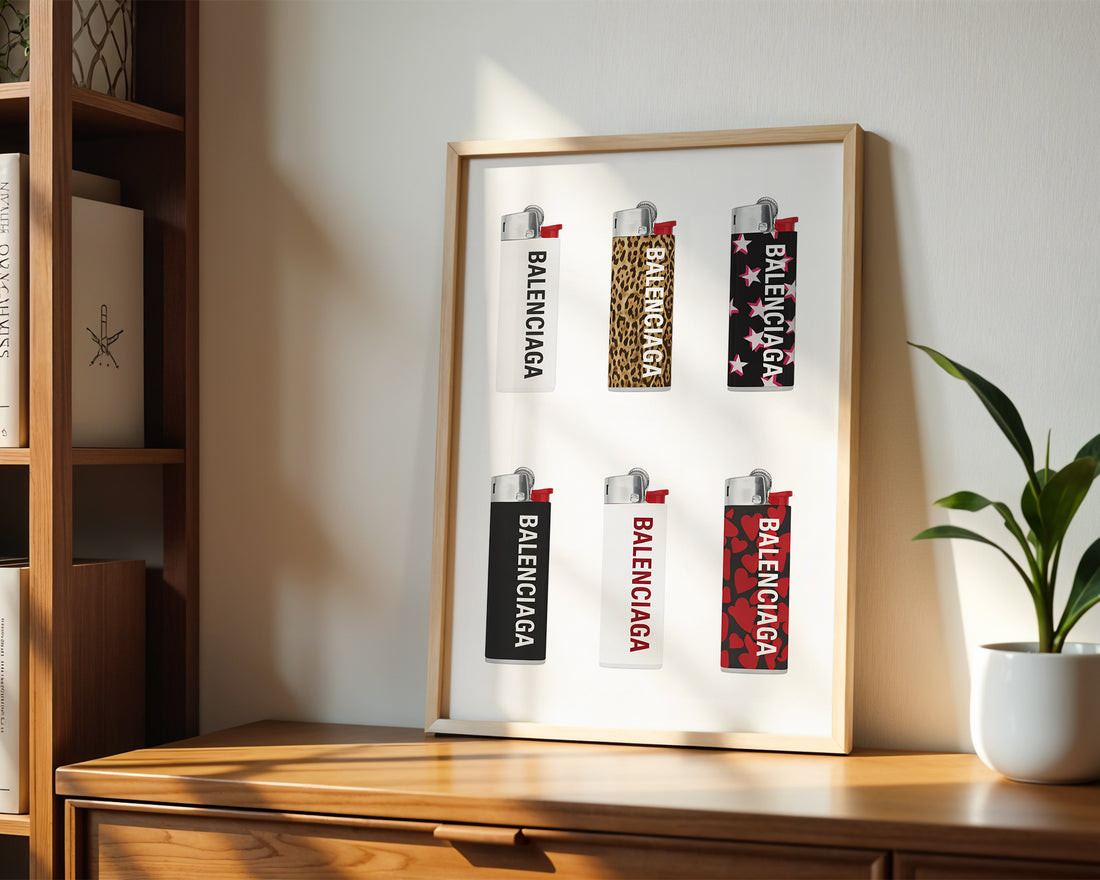 Balenciaga Çakmak Koleksiyonu - Streetwear Tasarım Poster