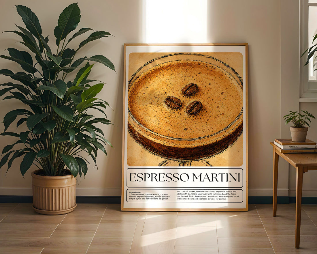 Espresso Martini Poster | Vintage Kokteyl Duvar Dekoru