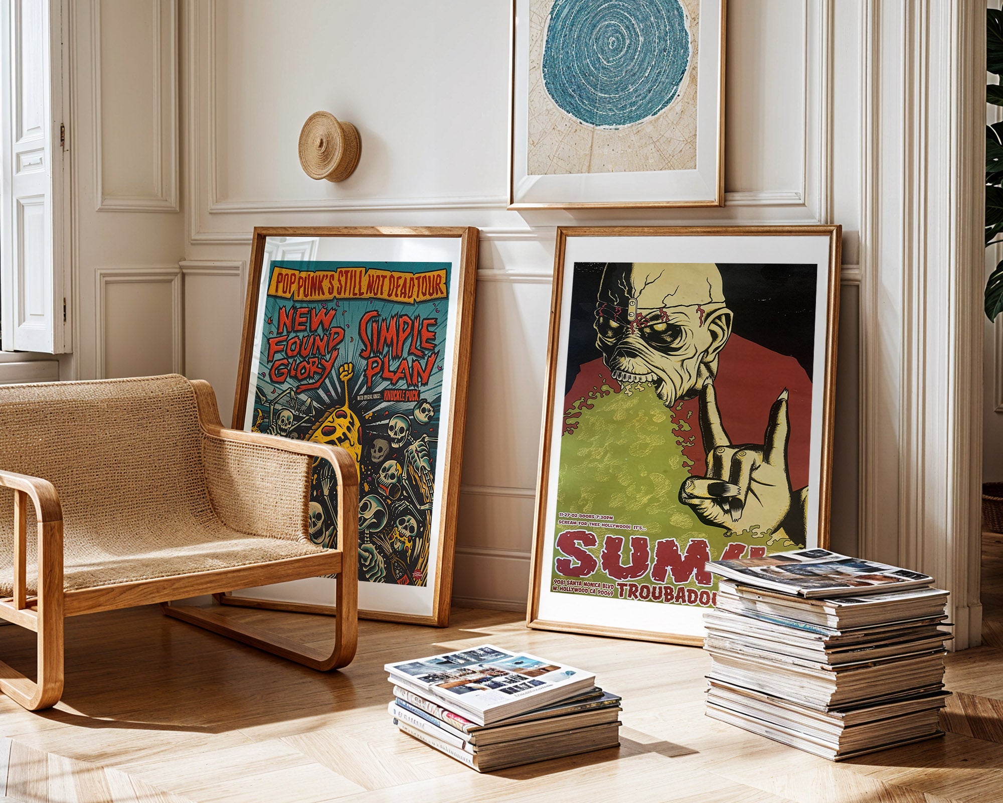 Punk Rock Poster Seti | Sum 41 & Pop Punk Afişleri | Vintage Müzik Duvar Dekoru - 2 Parça