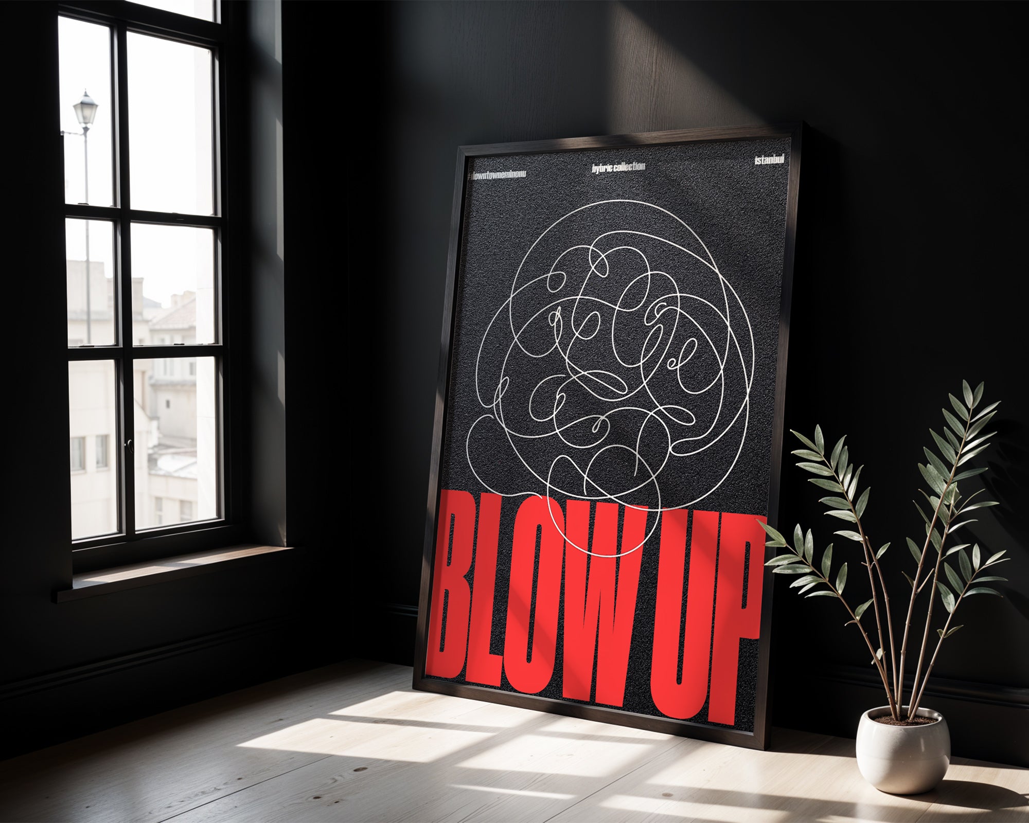 Blow Up - Minimalist Tek Çizgi Sakız İllüstrasyonu