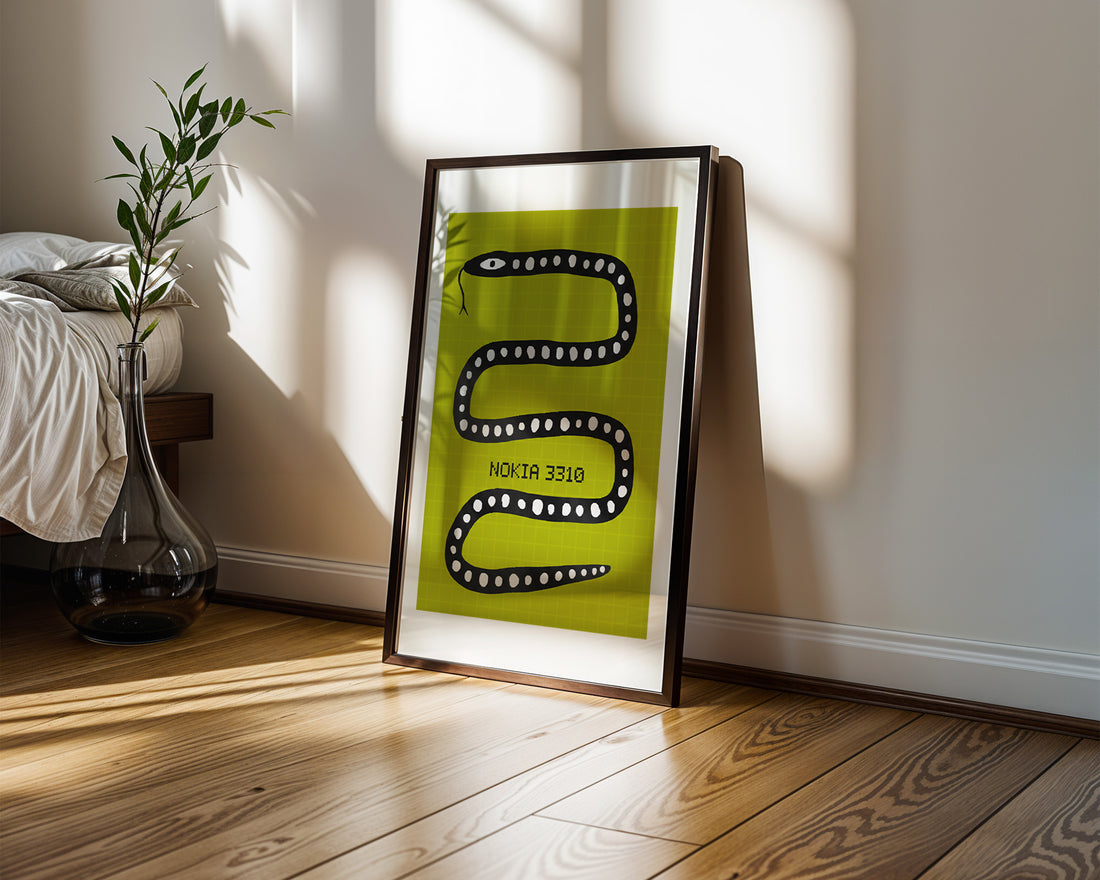 Nokia 3310 Yılan Oyunu (Snake) Retro Poster - Minimalist Duvar Sanatı