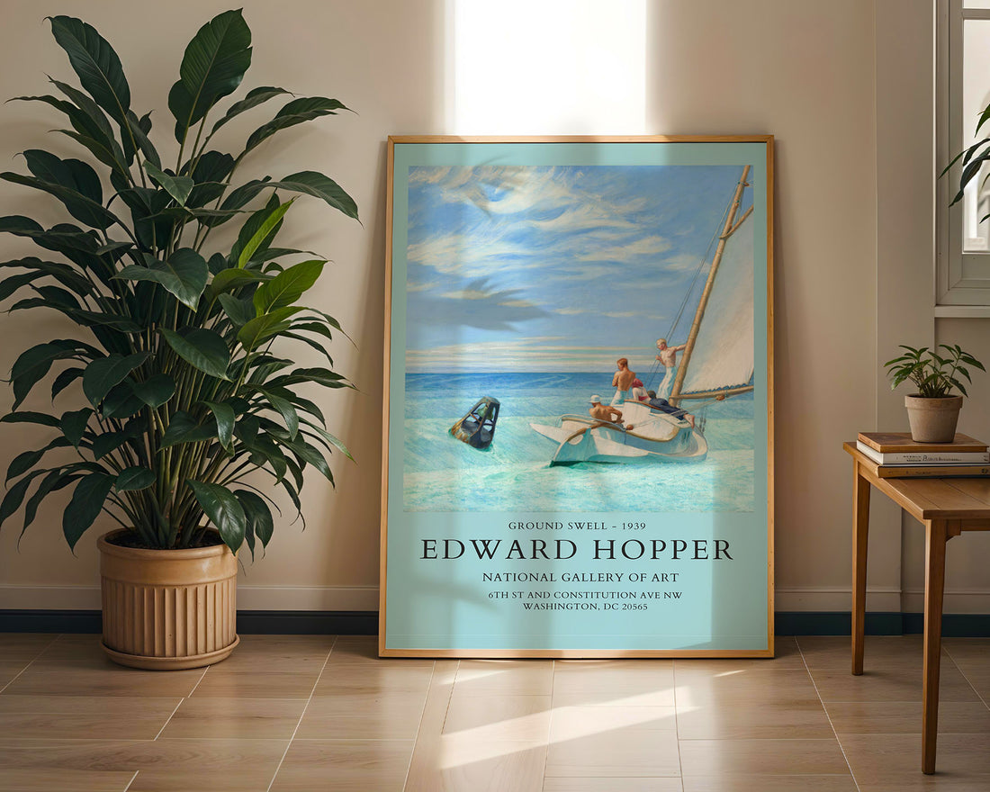 Edward Hopper “Ground Swell” Poster – Vintage Sergi Afişi