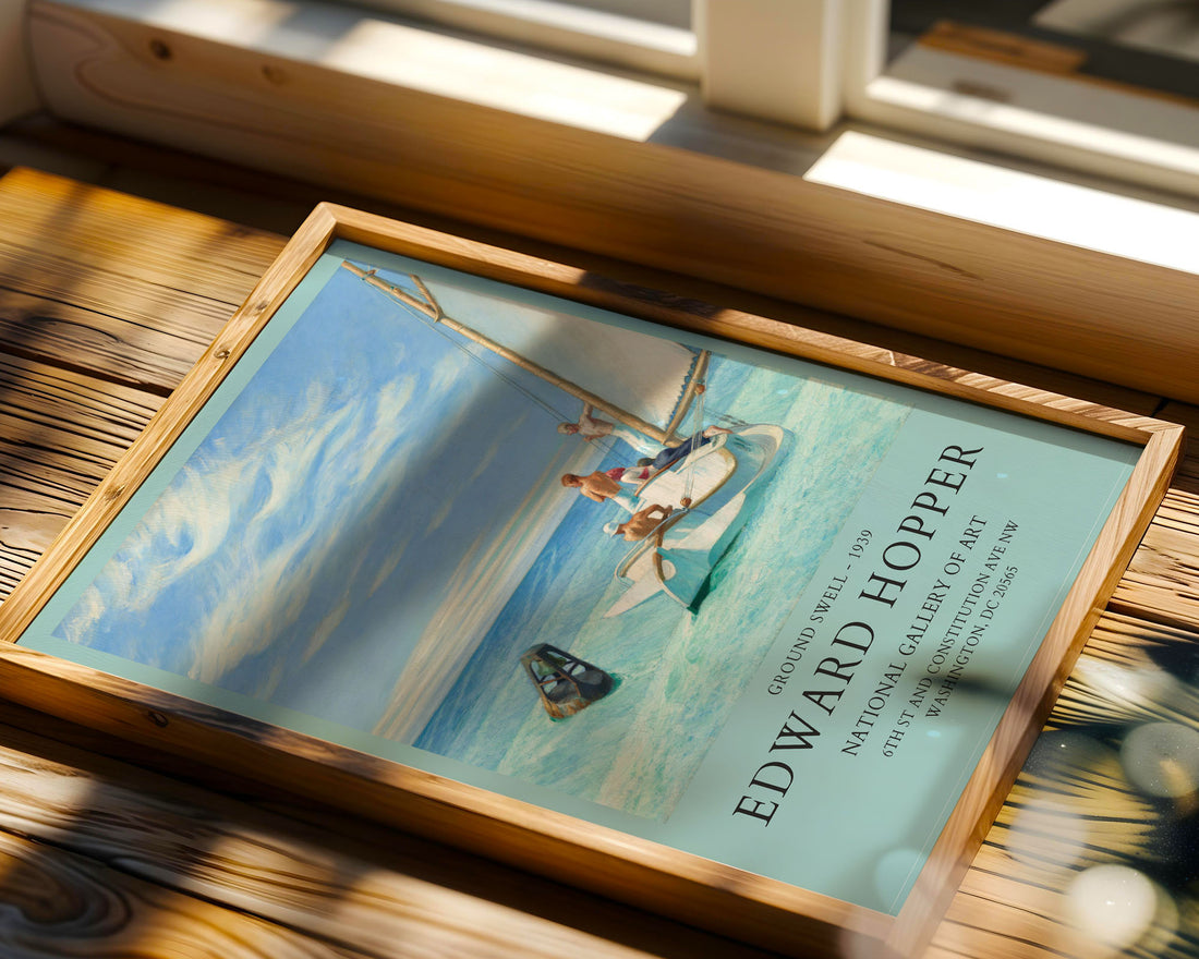 Edward Hopper “Ground Swell” Poster – Vintage Sergi Afişi