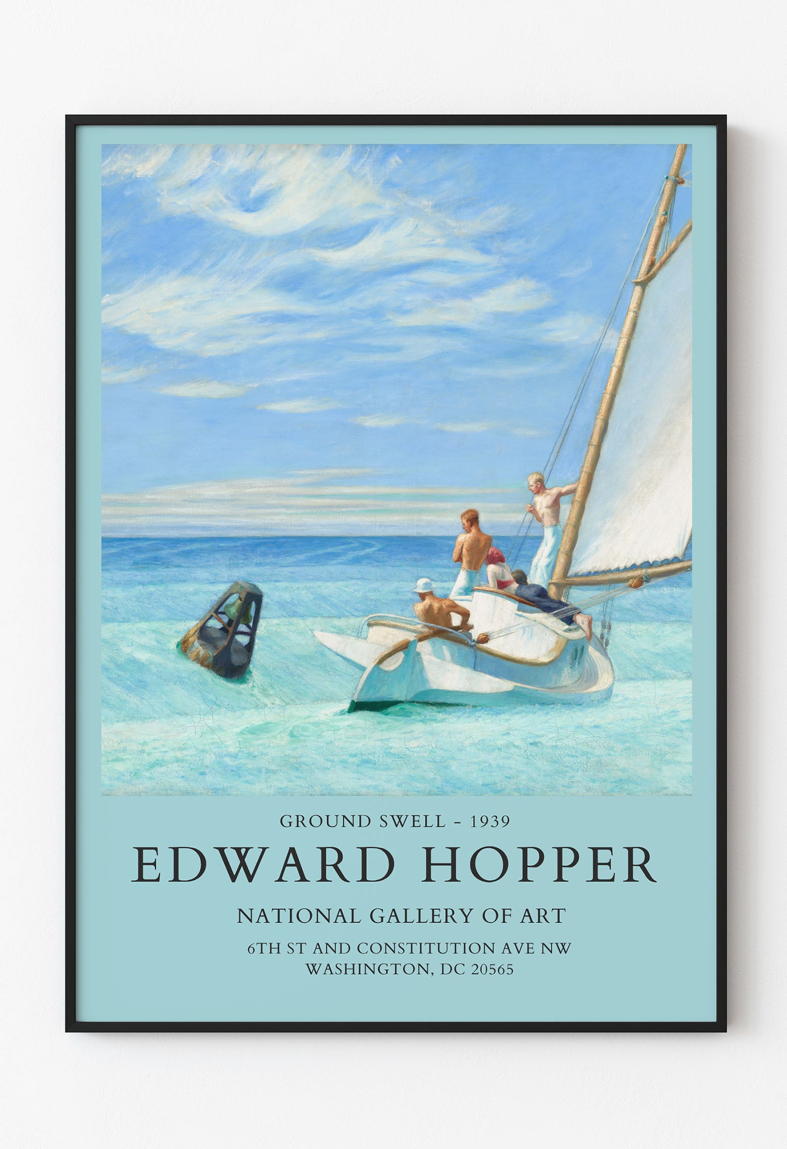 Edward Hopper “Ground Swell” Poster – Vintage Sergi Afişi