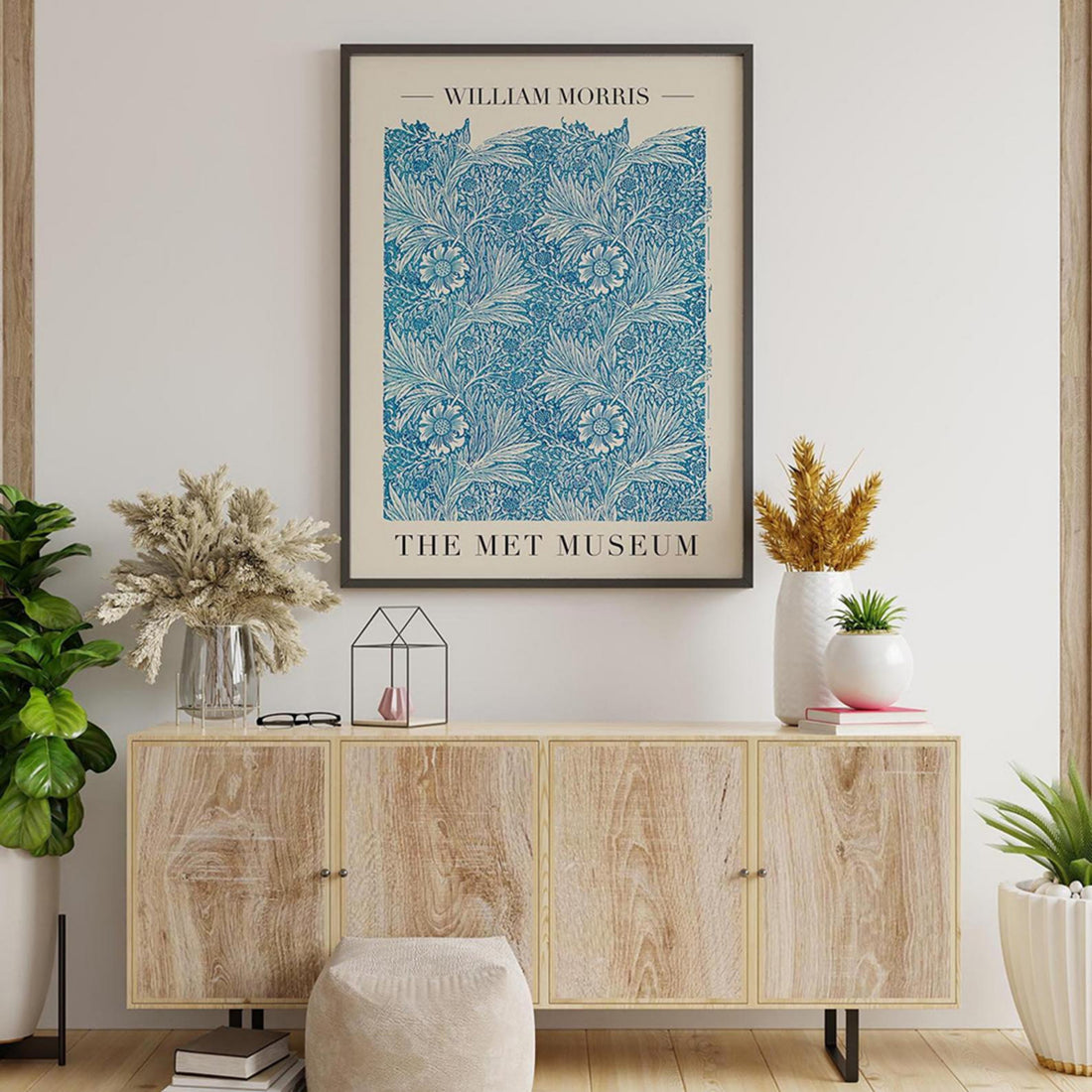 William Morris Sanat Baskı Seti - 3 Parça Retro Çerçeve Uyumlu Poster