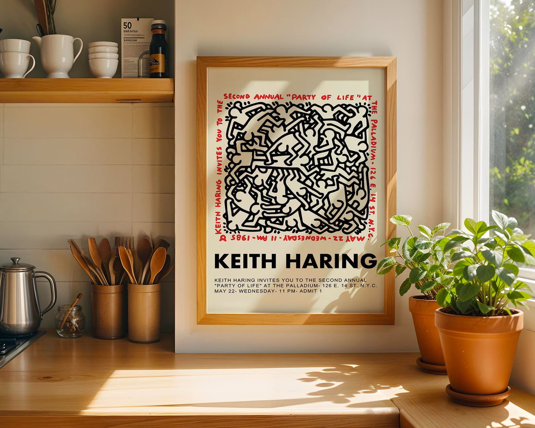 Keith Haring - Party of Life 1985 Vintage Sanat Posteri - The Palladium NYC