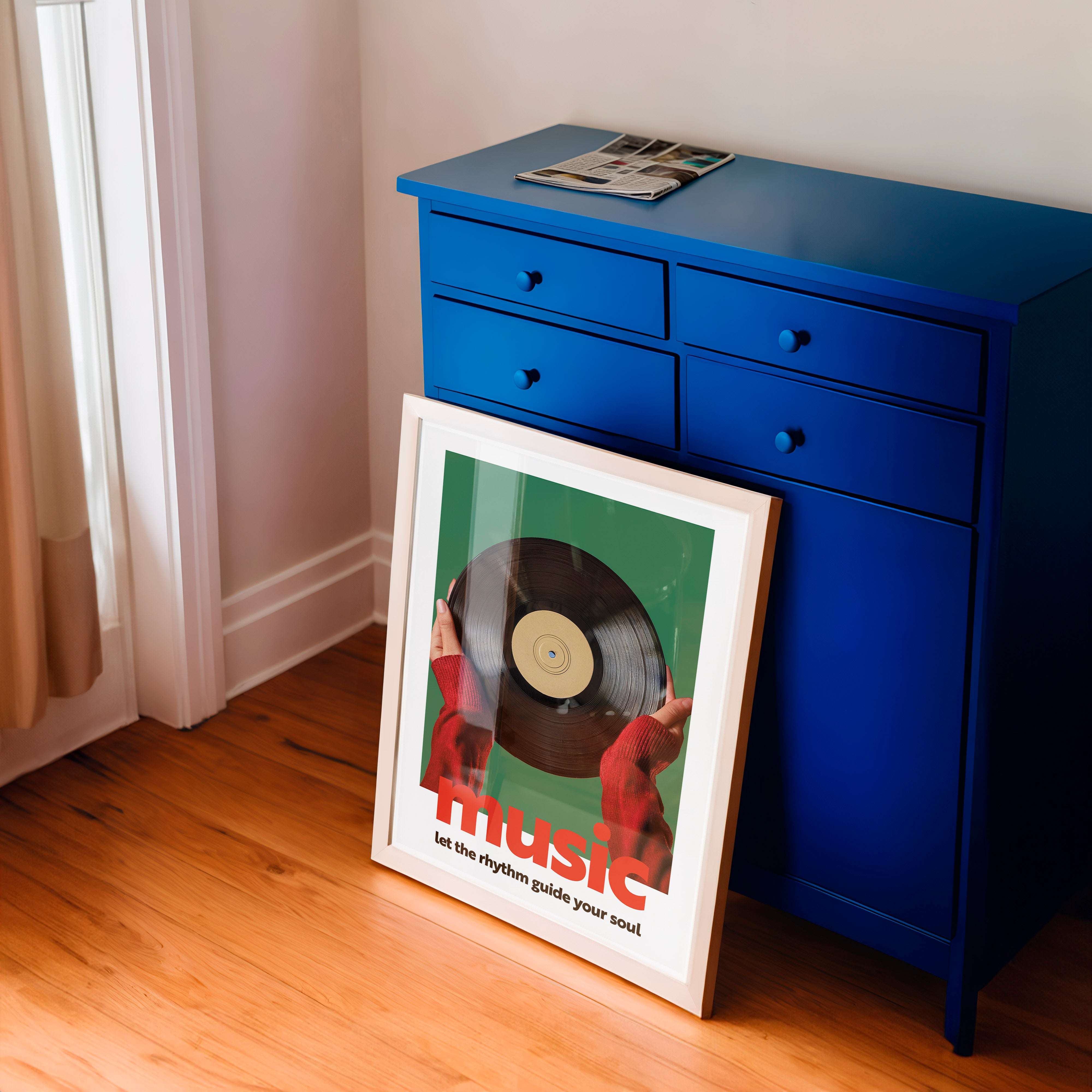 Music - Let the Rhythm Guide Your Soul - Dekoratif Müzik Posteri