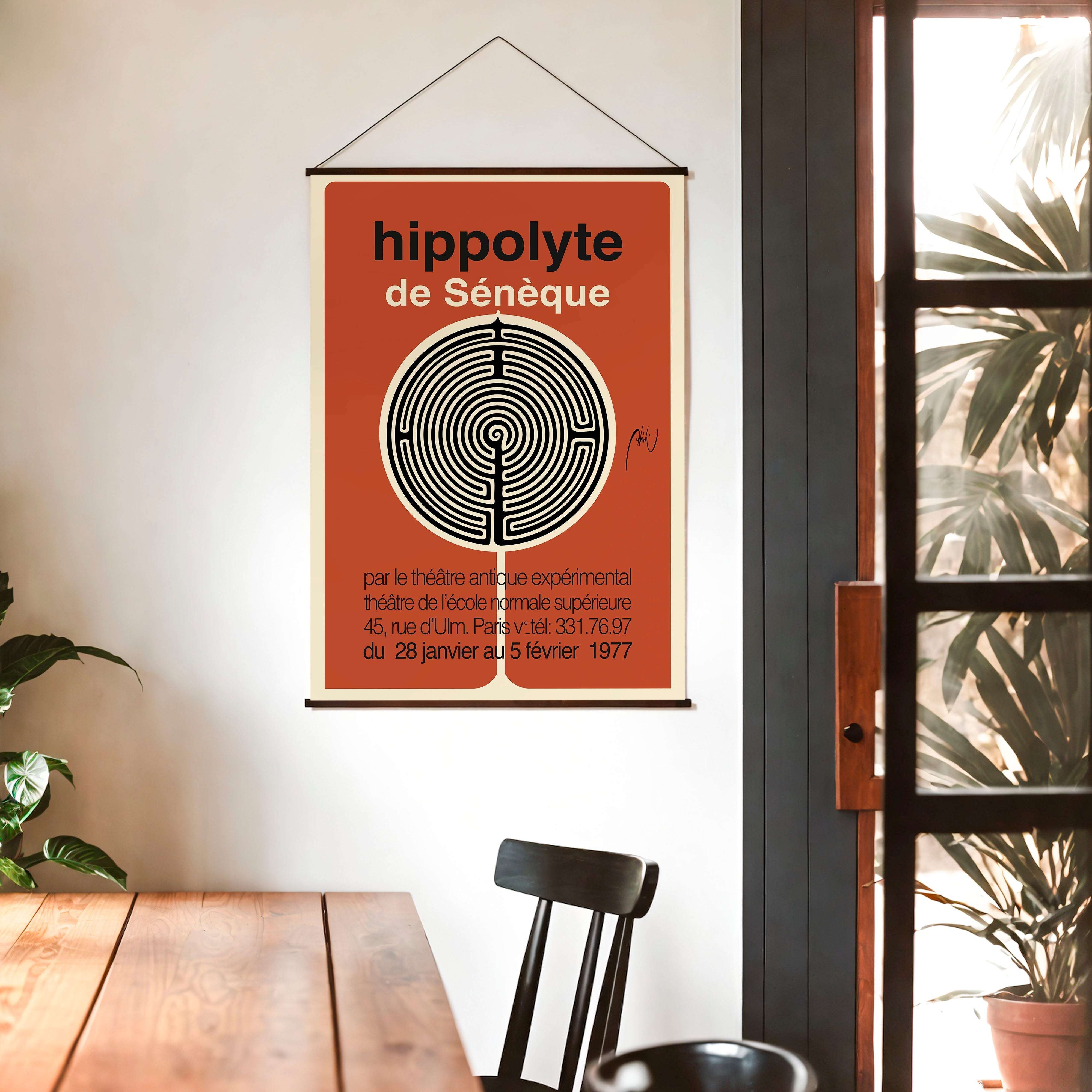 Abidin Dino - Hippolyte de Seneque - Abidin Dino Motifli Fransız Sergi Afişi