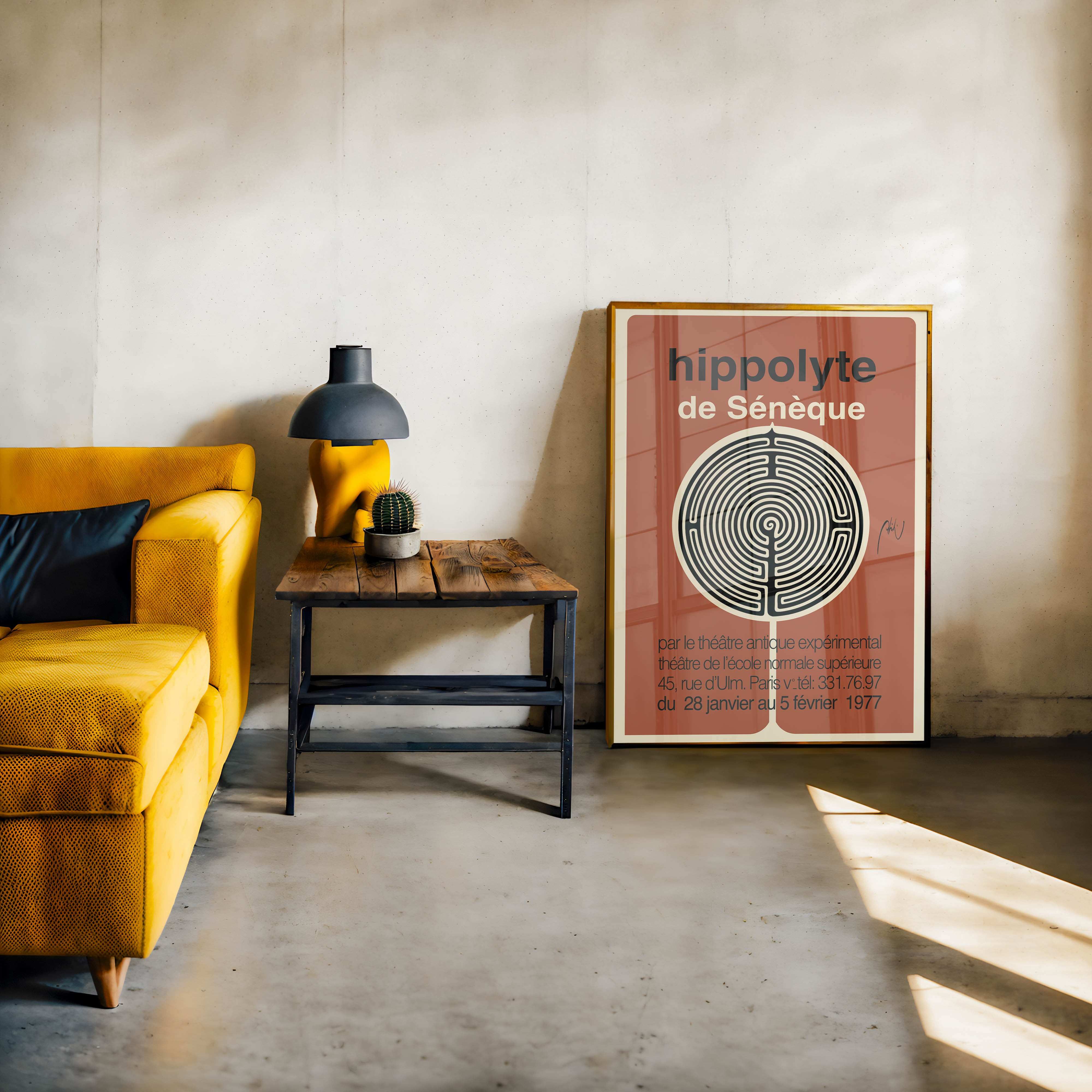 Abidin Dino - Hippolyte de Seneque - Abidin Dino Motifli Fransız Sergi Afişi