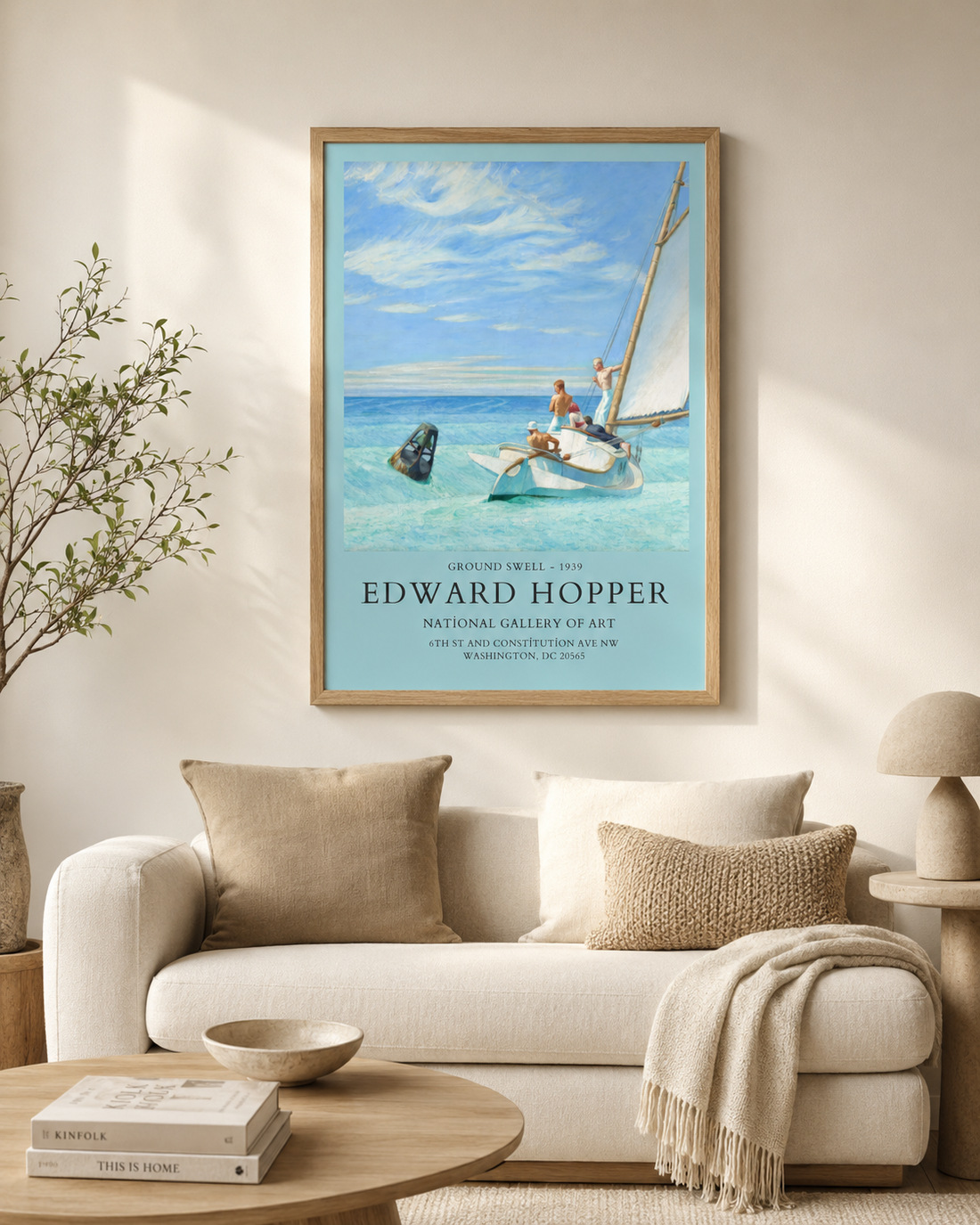 Edward Hopper “Ground Swell” Poster – Vintage Sergi Afişi