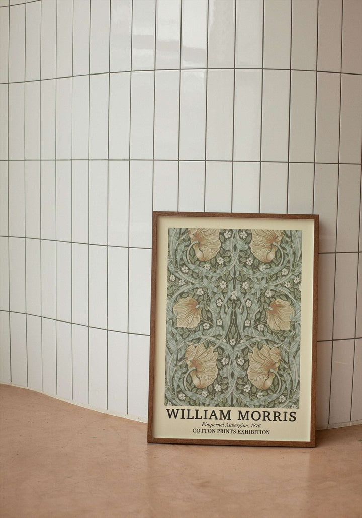 William Morris Pimpernel Aubergine vintage sanat posteri ve duvar dekorasyonu.