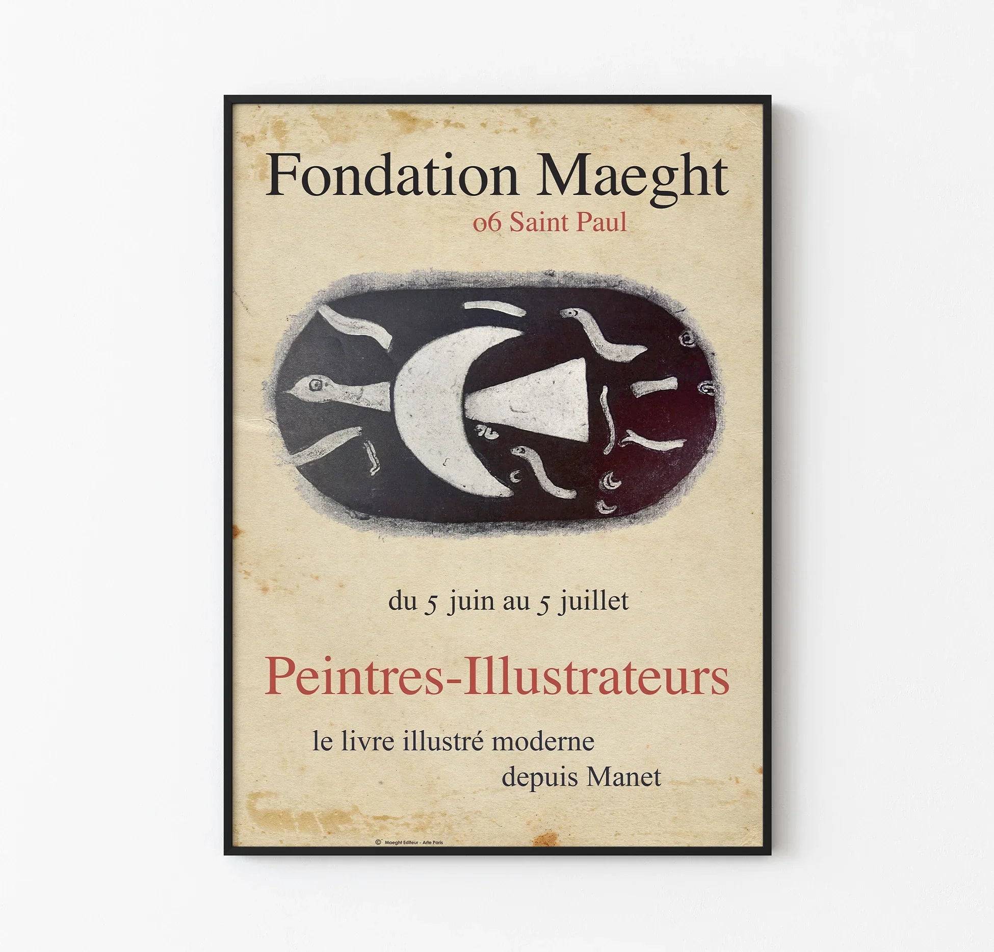 Georges Braque - Tortoise / Fondation Maeght Nadir Afiş