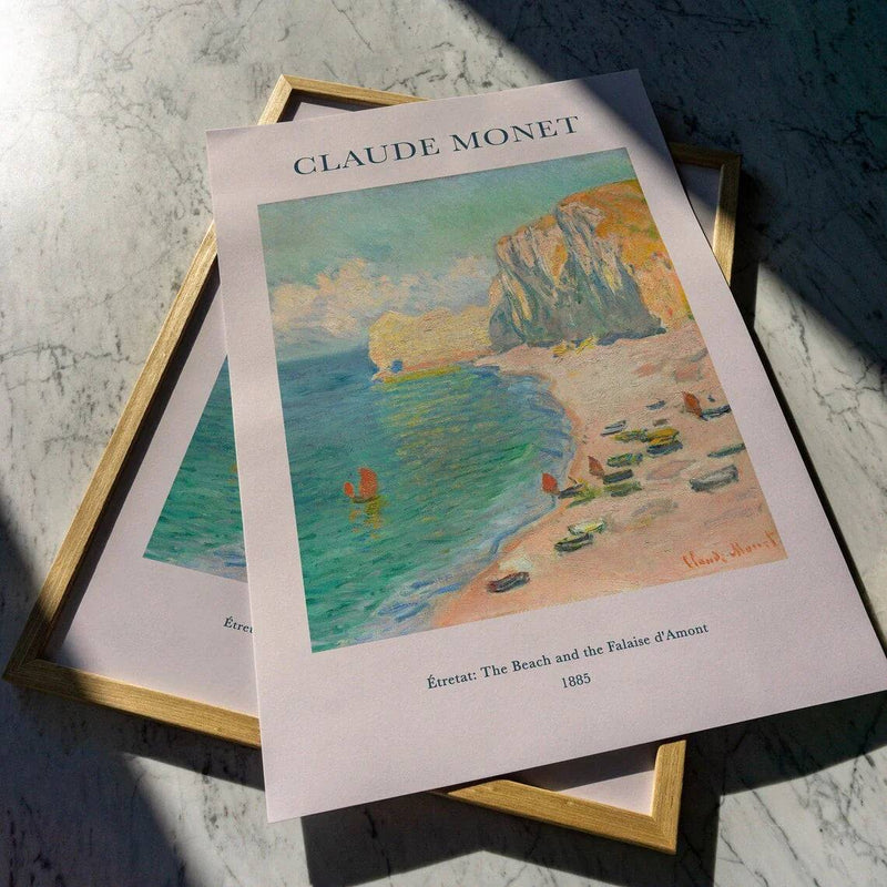 Claude Monet - Beach and Tropical Poster - Etretat / Nadir Afiş