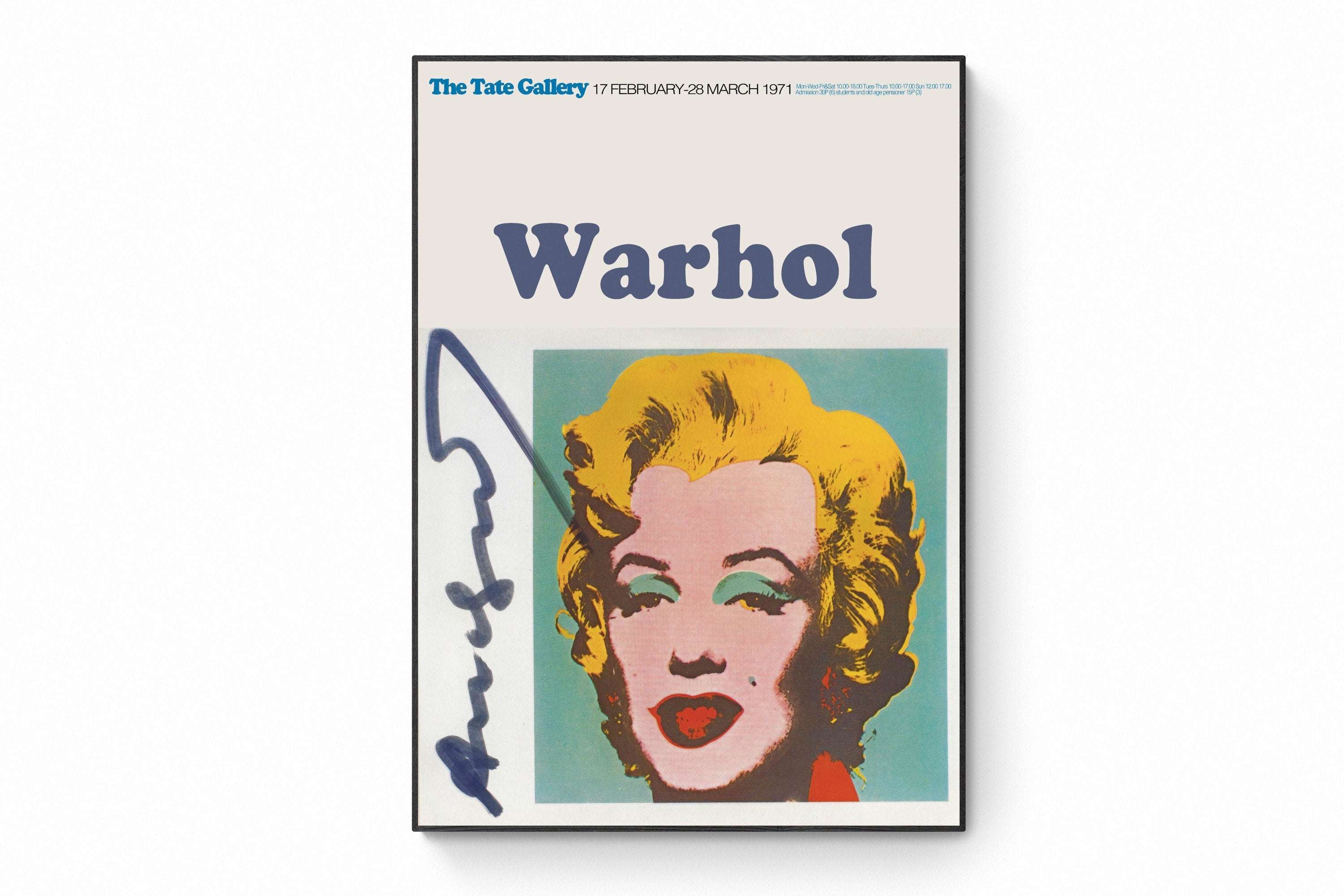 Andy Warhol Marilyn Monroe 1970 - Pop Art Post Card - Exhibition Poster / Hand Signed - POP ART