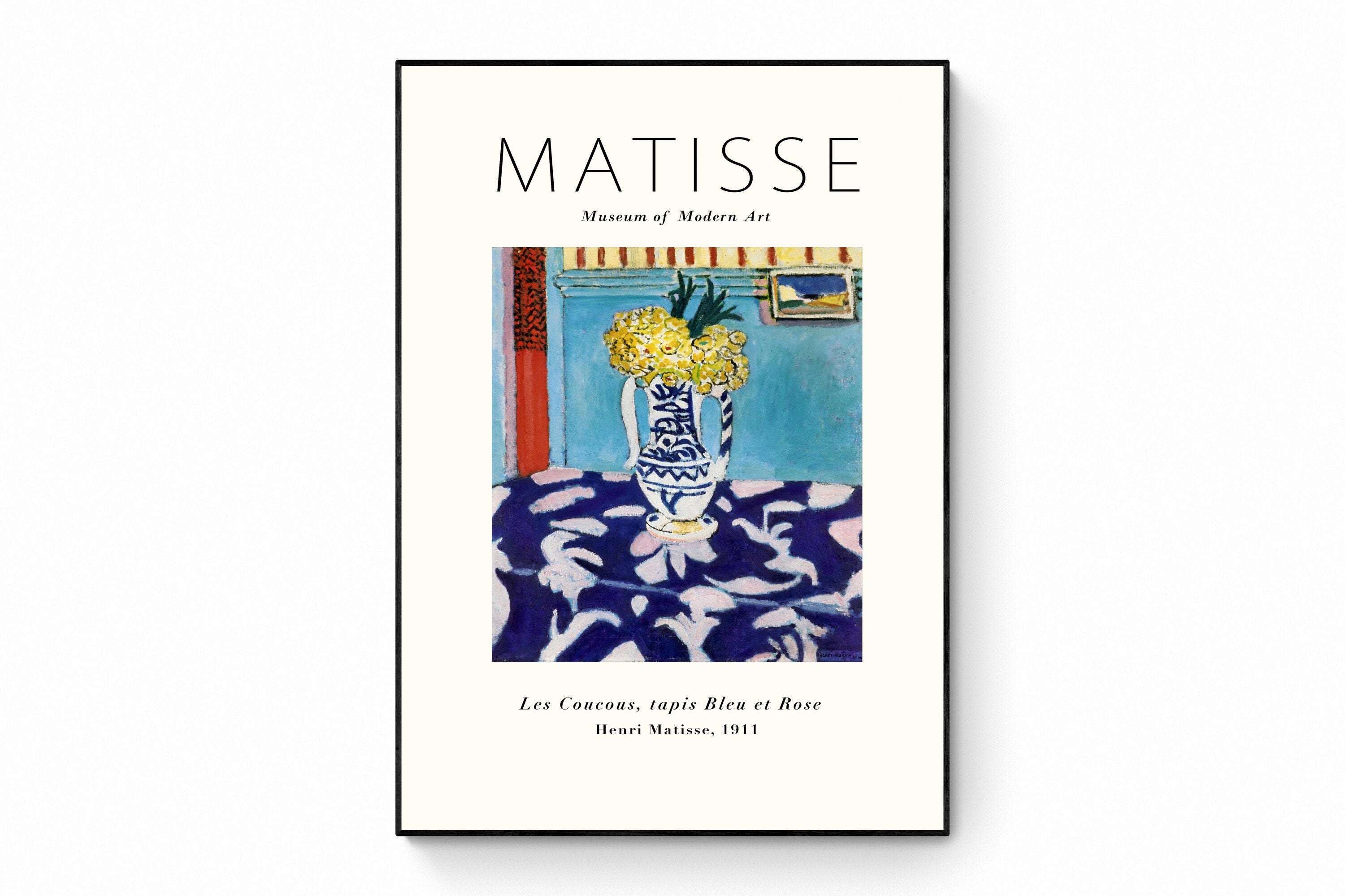 Matisse  Set of 6 - digital prints - Henri Matisse Bundle - Home Gallery - Digital Print - Oil Paintings of Henri Matisse