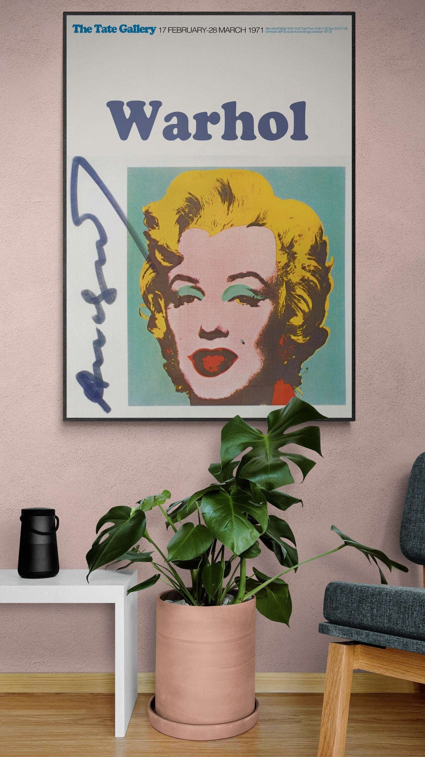 Andy Warhol Marilyn Monroe 1970 - Pop Art Post Card - Exhibition Poster / Hand Signed - POP ART